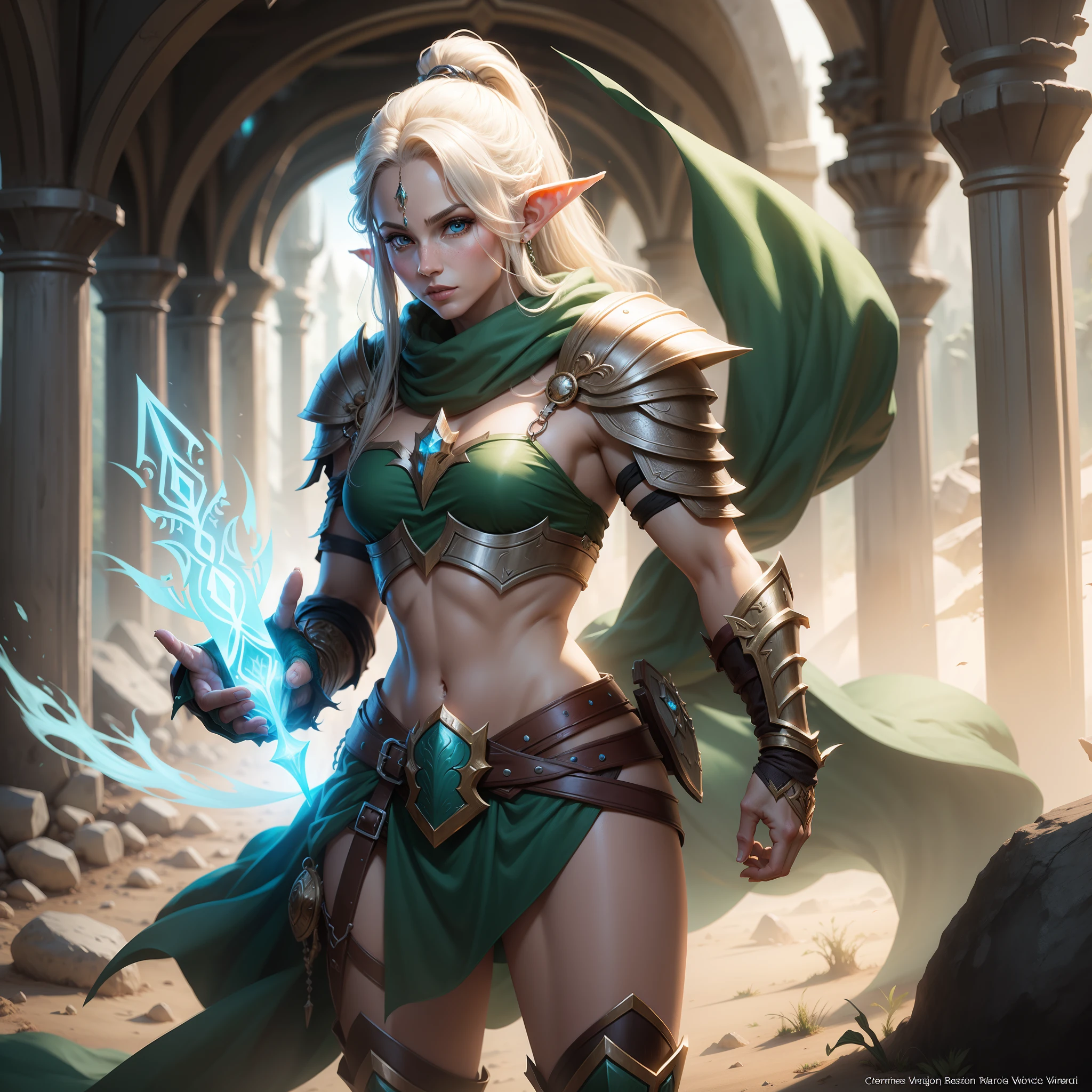 young girl, ancient elf warrior, long pointy ears, dark skin, white hair, short pointy haircut, sexi, small breasts, ancient elf armor and accesories, wielding a sword, highly detailed, vibrant appearance, creative behavior, extremly detailed, imaginative, sensual, spontaneous, highest quality, skin texture, intricate details, (cinematic lighting), RAW photo, 8k, masterpiece,best quality,ultra-detailed,very detailed illustrations,extremely detailed,intricate details,highres,super complex details,extremely detailed 8k cg wallpaper,