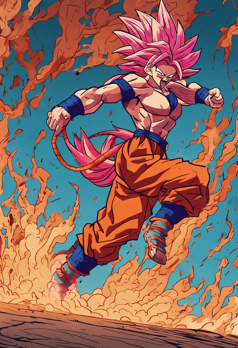 The female version of Dragon Ball's body is hot Goku,And in rags during fights
