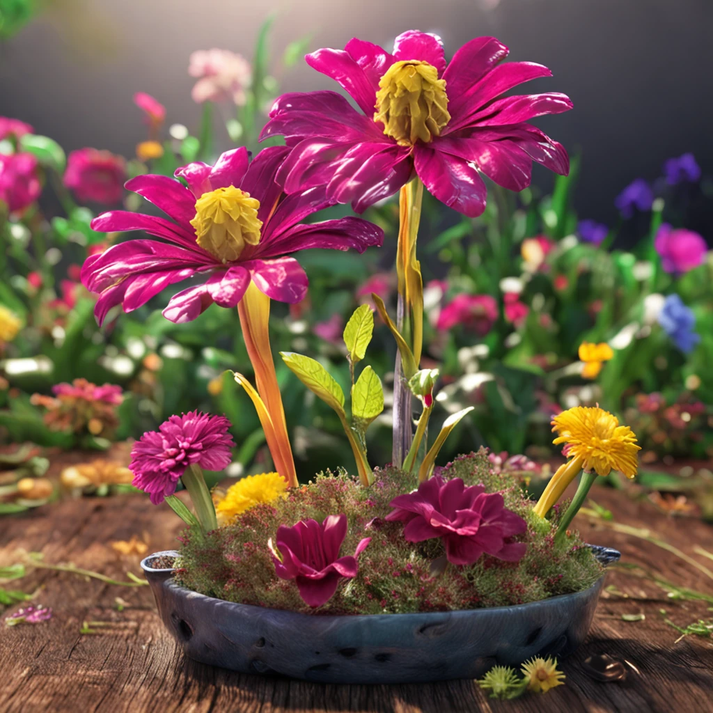 Flower garden Crisp