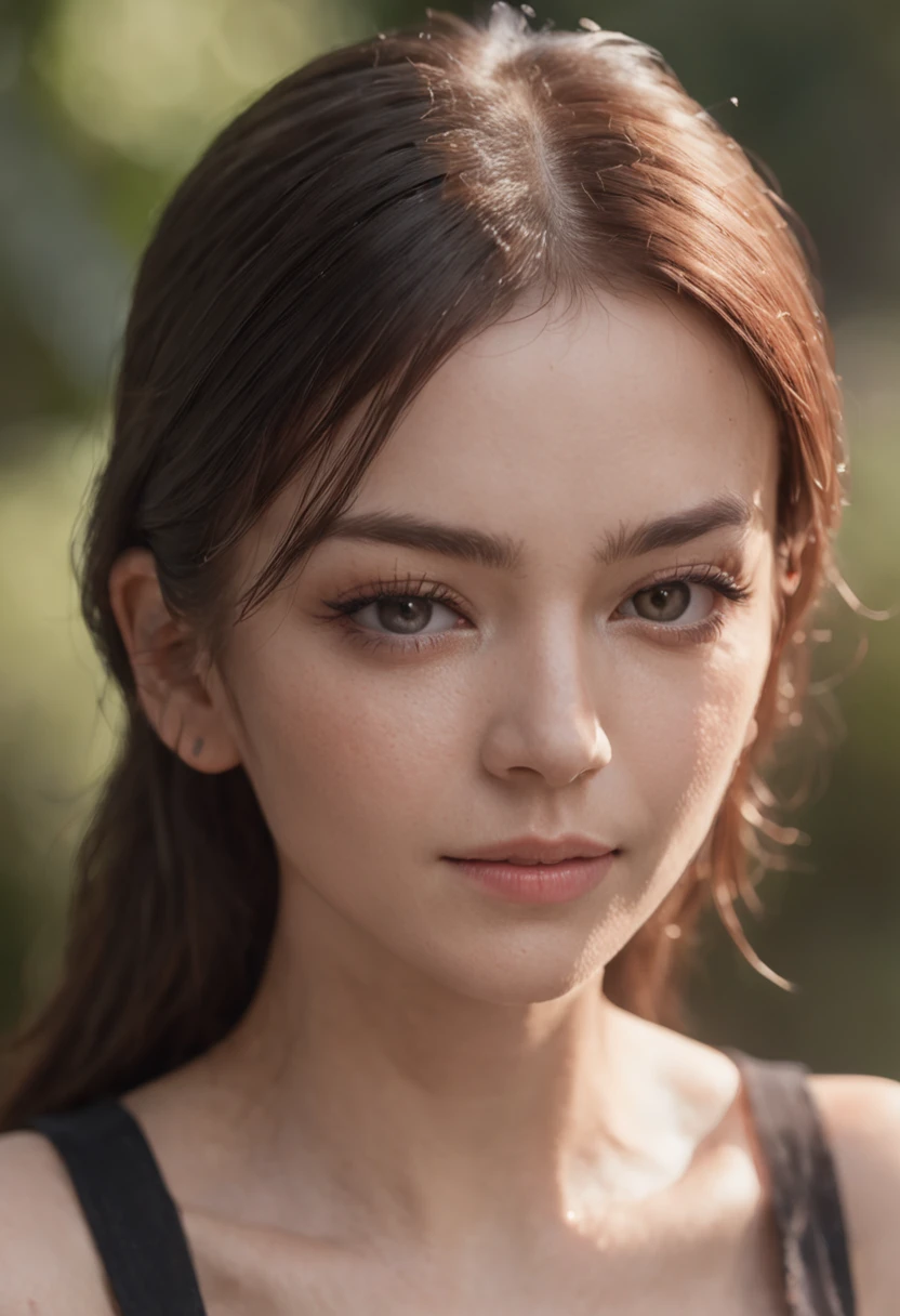 An ultra realistic portrait of a very beautiful woman in black tshirt ,hyper detail, cinematic lighting, 4k, 8k, ultra realistic, high resolution, ultra hd, super realistic, sharp, good quality, Movie like, attractive, glowing, cute, sizzling, charming, jwellery, necklace, sunlight, sparks, glossy, dust particles , 3D look, sunshine, feathers, HD, flowers,Glowing hair, fireflies,blur background, road, crowds, butterflies, glossy eyes