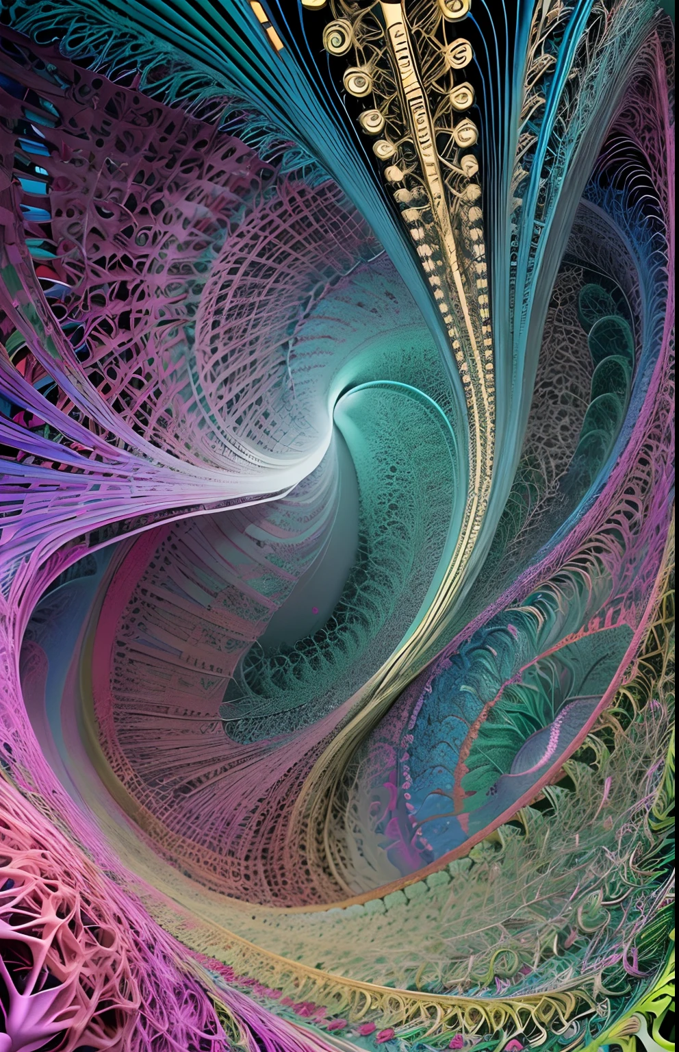 official art, unity 8k wallpaper, ultra detailed, beautiful and aesthetic, masterpiece, best quality, (zentangle, mandala, tangle, entangle), (fractal art:1.3) , 1girl, extremely detailed, dynamic angle, cowboyshot, the most beautiful form of chaos, elegant, a brutalist designed, vivid colours, romanticism, , atmospheric, ecstasy of musical notes, streaming musical notes visible