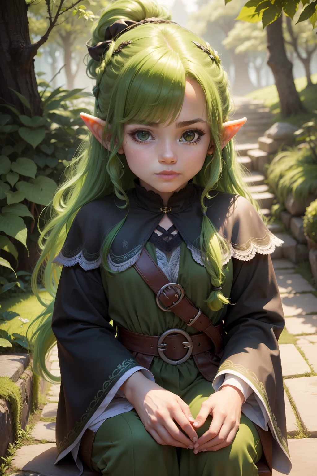 Halfling, Cabelos Verdes, Estilo Fantasia