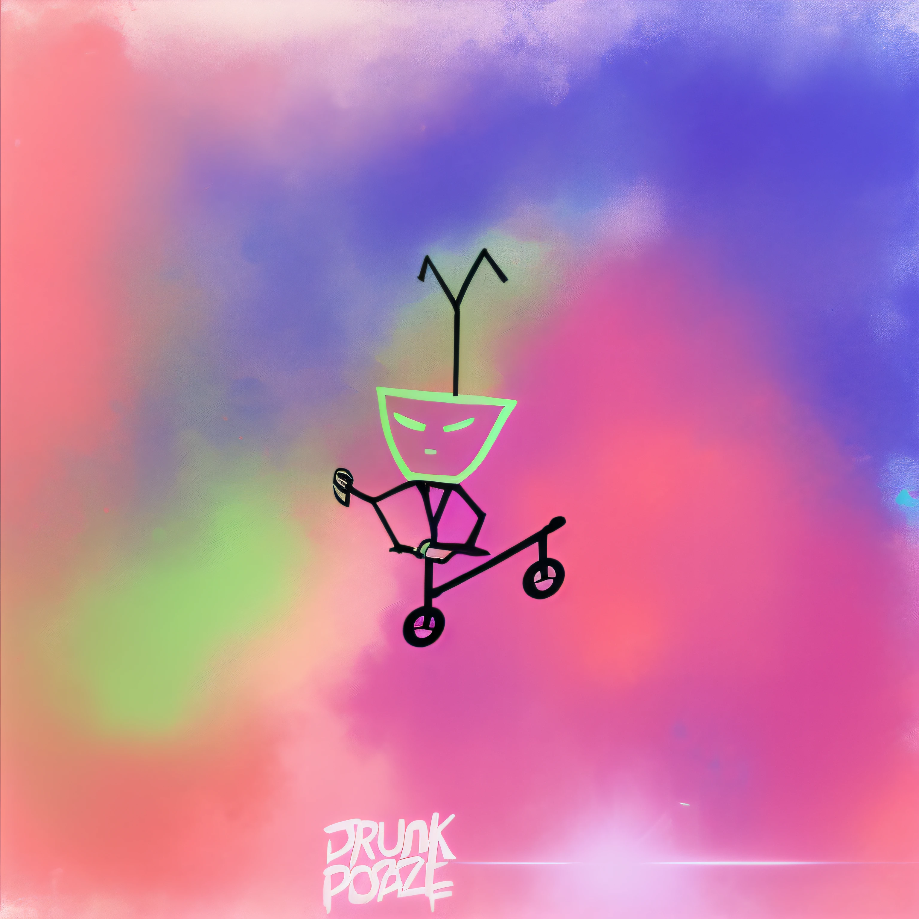 There is a painting，A person does a trick on a skateboard, Album art, album covers, drunk, drink, Official artwork, album covers, album covers, album covers, promo art, Cover art, album covers!, new album cover, album cover concept art, phonk album cover, colored album art, [ Digital art ]!!, Digital drawing