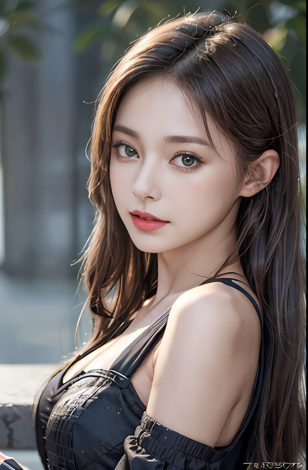 best quality, masterpiece, 1 girl, beautiful face, (photo photo:1.3), edge lighting, (high detail skin:1.2), 8k ultra hd, dslr camera, high quality, high resolution, 4k, 8k, bokeh, ridiculous, best ratio four fingers and one thumb, (realistic:1.3), cute 1girl, wearing black suspenders, medium breasts, short skirt,