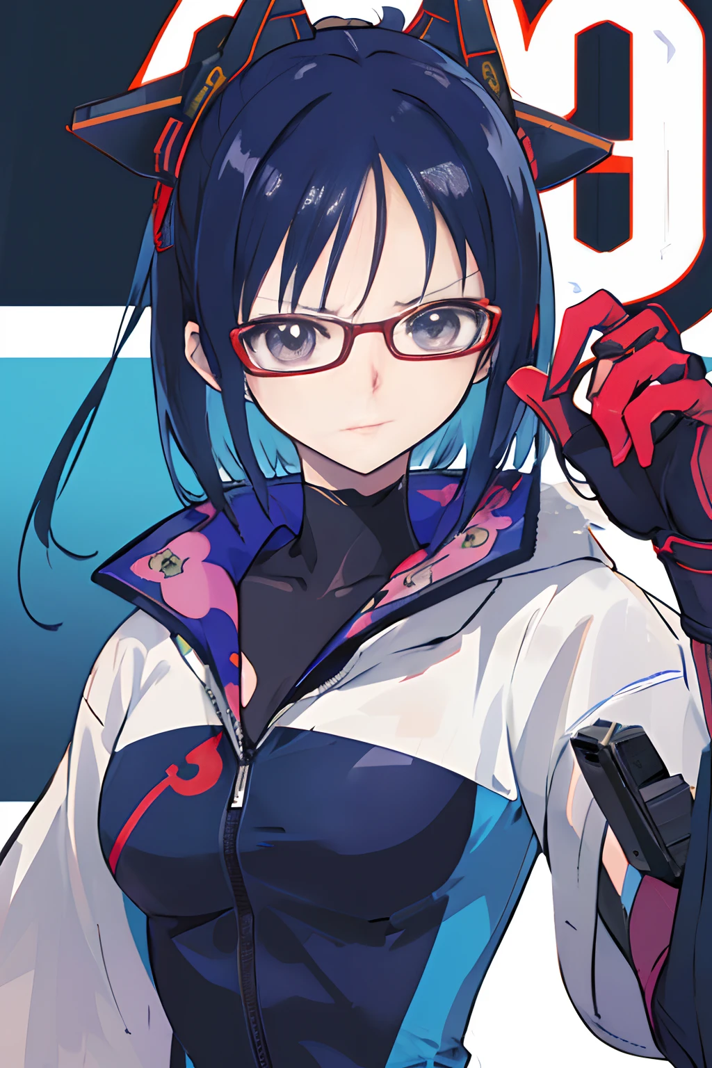 (Comic book style),(arte linear_anime),(masutepiece, best quality, ),(Laura: imagem ruim:1.2),(Lora Adicionar detalhes:1.2),Um altamente detalhado,(cores planas:0.8), 8k,1 em、(Moda chinesa futurista_Bordados luxuosos:1.2),Chinese Cyber Style_high-tech backdrop、(History of the machine_Chinese background:1.0)、(Cyberpunk:0.8)、Cyber weapons, ((Tashigi, eyeglass, 1girl))