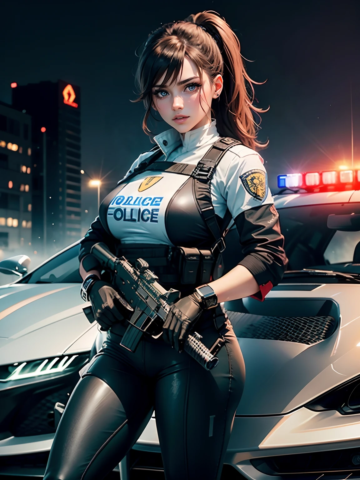 Merger_alex_demefka,
(posing by a (police car:1.2) (dressed:1.1) in a (police uniform:1.2), (police officer:1.3), police uniform, (police car:1.1), cuffs, (police:1.2), (uniform:1.3), police hat, hair tied back, tied back hair, trousers, top, jacket:1.2),
bokeh, f1.4, 40mm, photorealistic, raw, 8k, textured skin, skin pores, intricate details <lora:epi_noiseoffset2:1>, epiCRealism