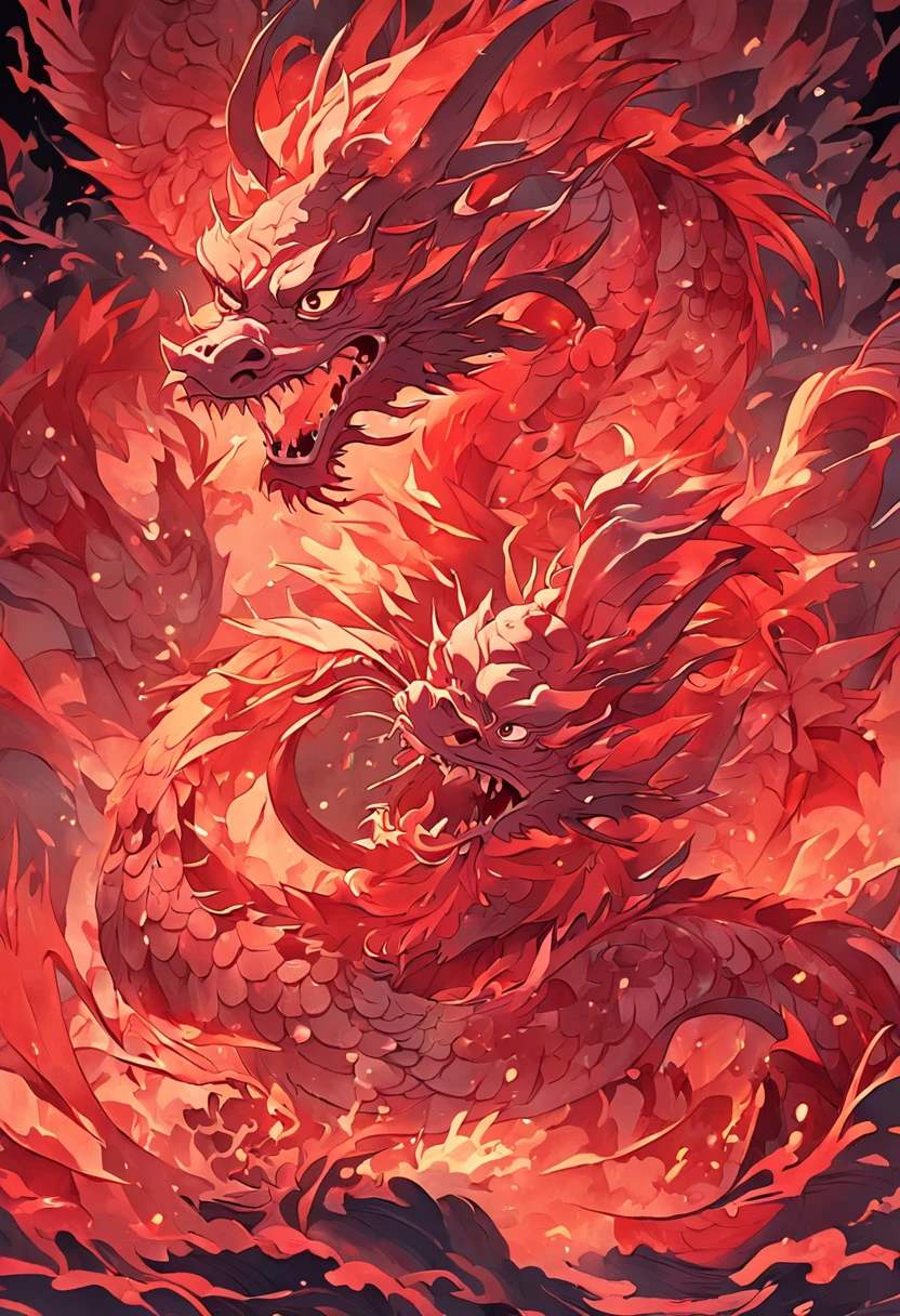 (((tmasterpiece))), Highest image quality, Dragon Chinese paper-cutting art, Chinese paper cutting, Multi-layer paper complex paper cutting,Round red background paper