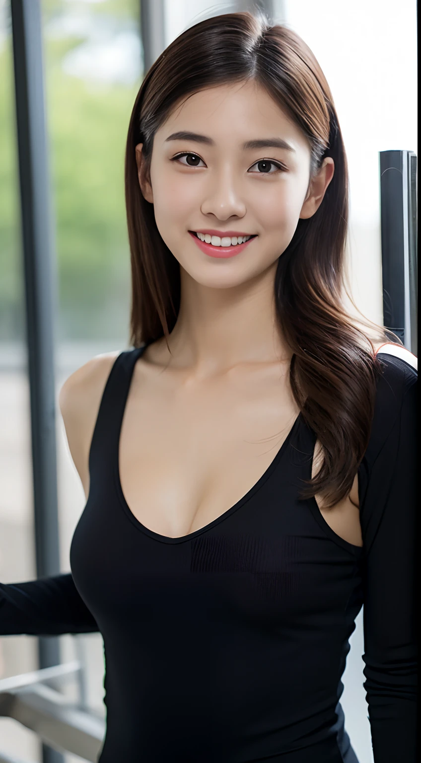 アイドルのようにとても可愛い16歳のhigh school student少女, Young face,Smiling Kindly,高校文化祭live、School uniforms are designed to show cleavage、,Singing on stage, Full body portrait, Natural light, Accurate, Anatomically correct, Textured skin, front lighting, f/1.0mm, fujifilm G FX 50R, Regina Display, Super Detail, Attention to detail, high quality, 最high quality, High resolution, Real、realism、Raw photo、Genuine、masterpiece、1080p, Guitar Heroine, Let's Rock, high school student,live