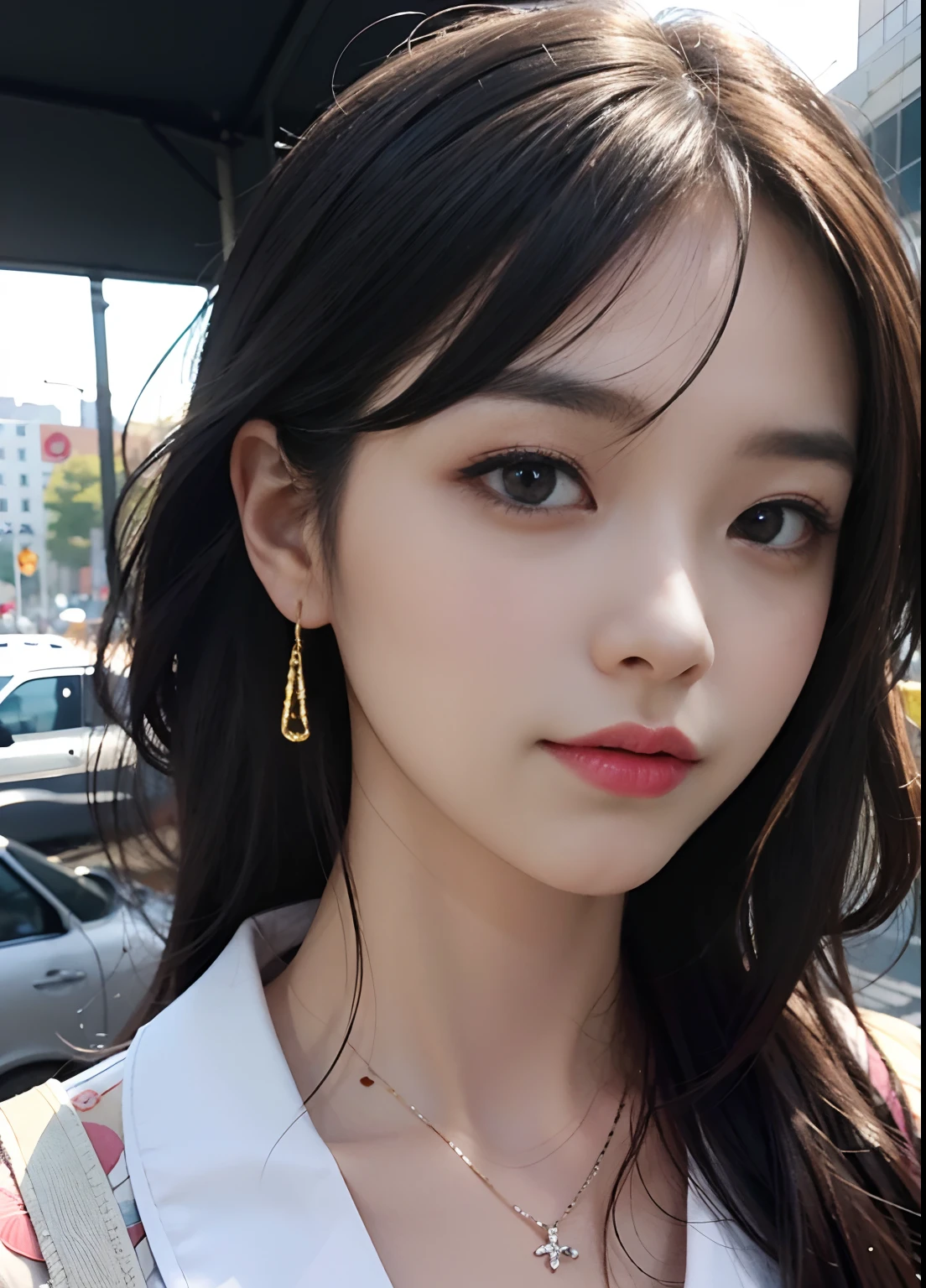 (best-quality:0.8),
(best-quality:0.8), perfect anime illustration, extreme closeup portrait of a pretty woman walking through the city