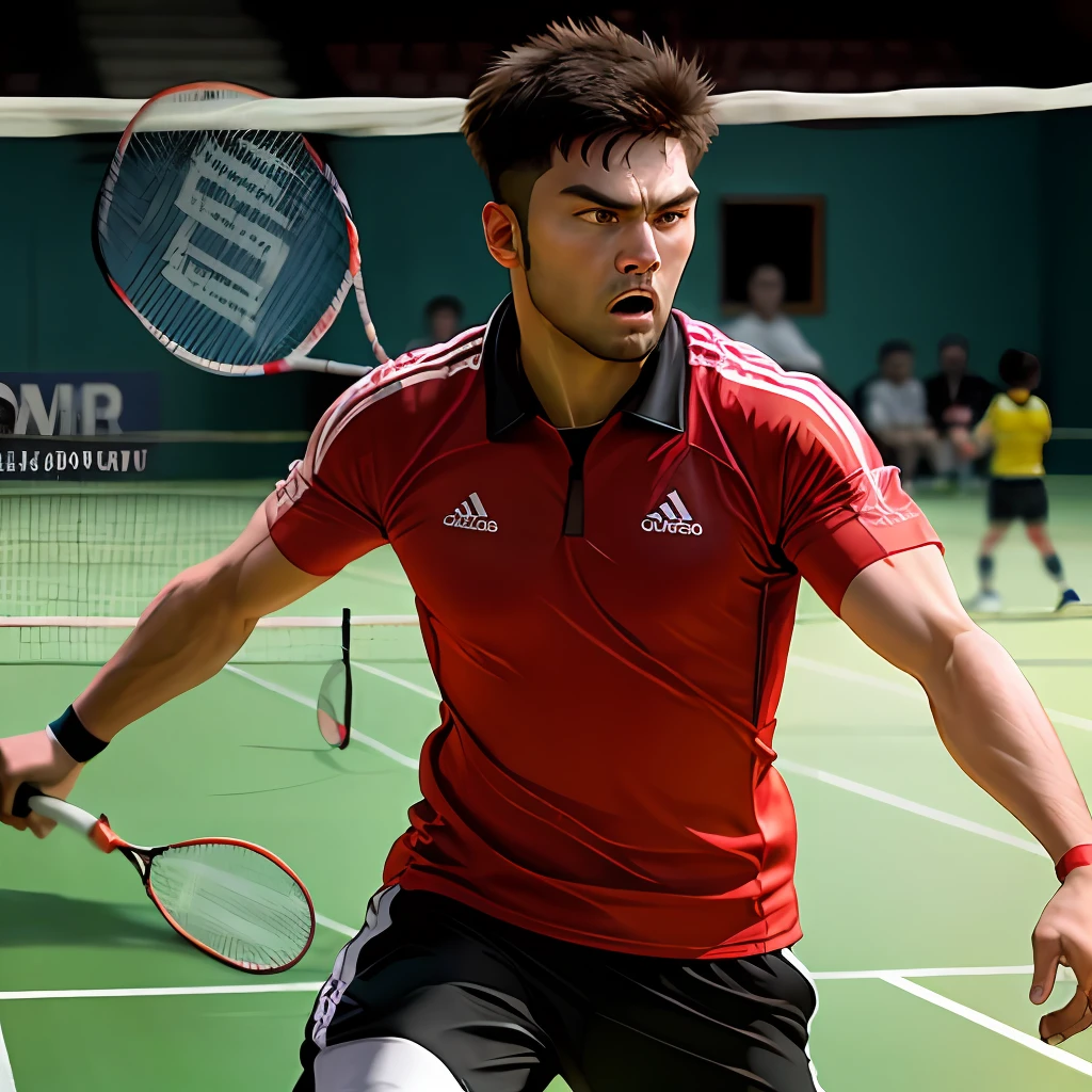 Fury plays badminton