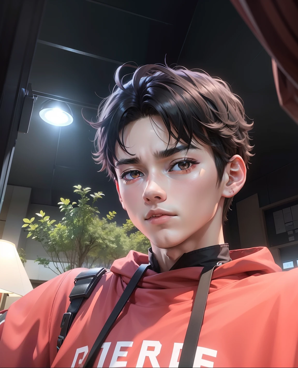 Anime, young boy about 18-20 yeqrs old, looks cool, cute