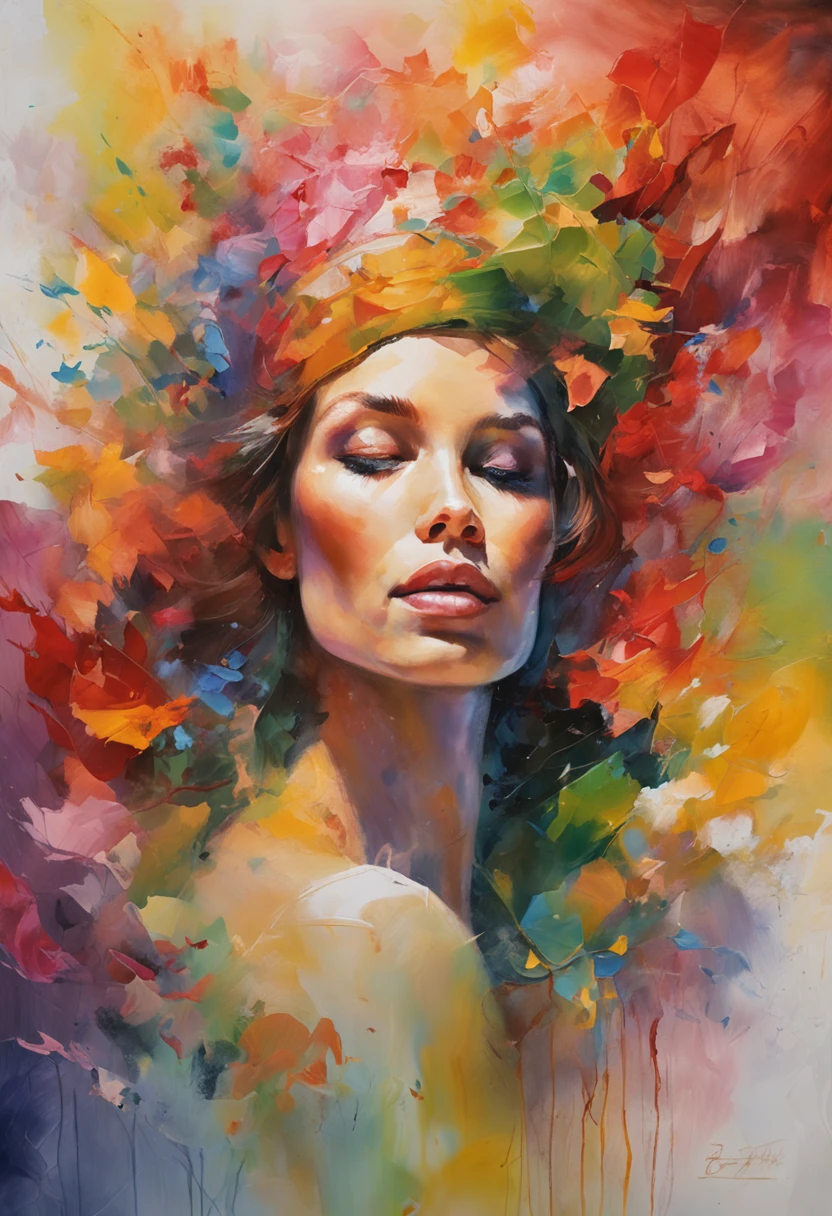 ( watercolor paiting \(Medium\), IrisCompiet:1.2),Beautuful Women,Short hair background abstract, Fantasy, Many colors, Colorful, flower petals, Wind blowing,masutepiece, Best Quality, (the Extremely Detailed CG Unity 8K Wallpapers), (Best Quality), (Best Illustration), (Best Shadow), absurderes, Realistic lighting, (abyss), Beautiful detailed glow,Clear face, Clean white background, masutepiece, Super Detail, epic composition, Ultra HD, High quality, Extremely detailed, Official art, uniform 8k wallpaper, Super Detail, 32k -- v 6