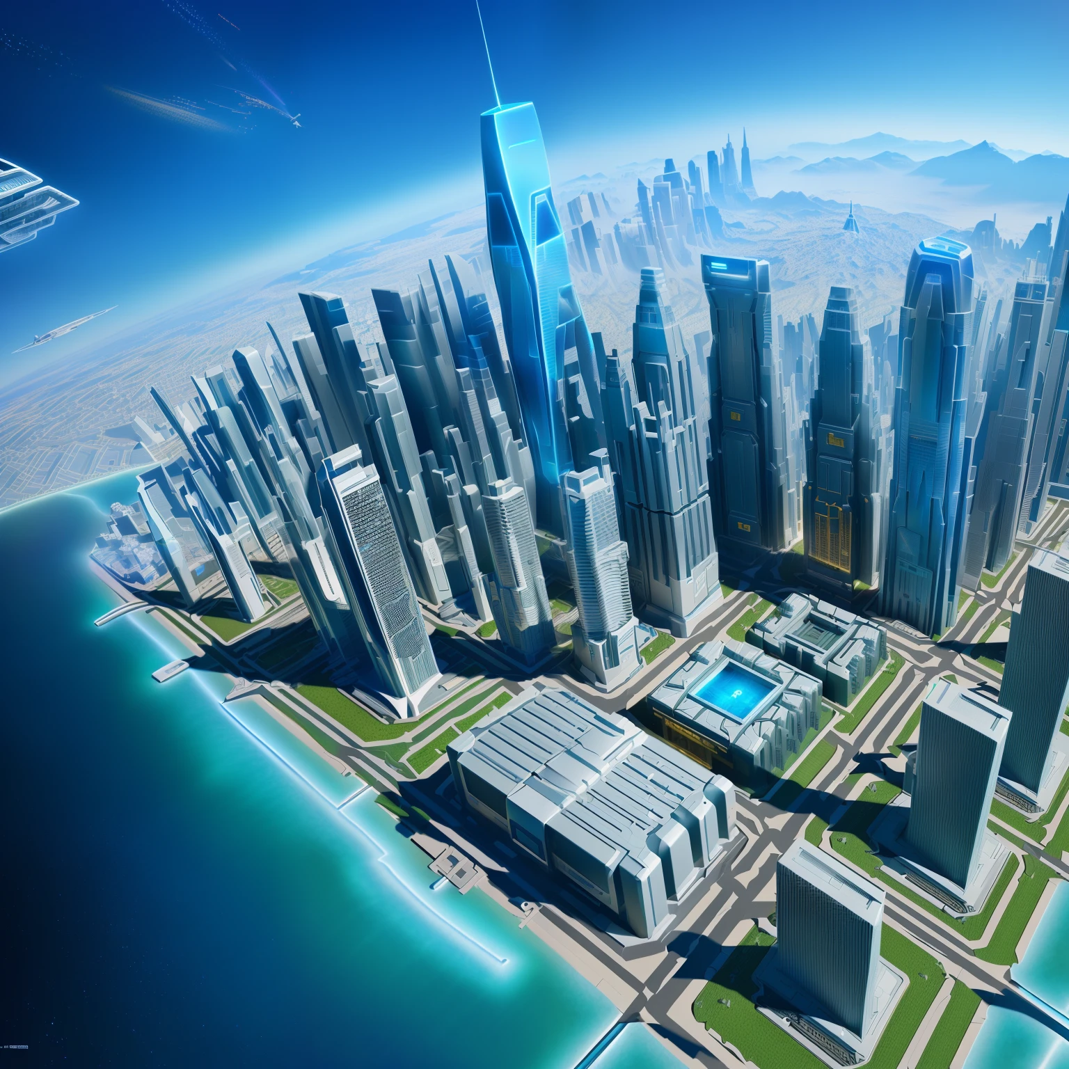 （Cartoon 3D：1.4），Isometric architecture，Masterpiece, Best quality, (Extremely detailed Cg Unity 8K wallpaper), (Best quality), (Best Illustration), (Best shadow), Sci-fi futuristic city， Isometric 3D, rendering by octane,Ray tracing,Ultra detailed