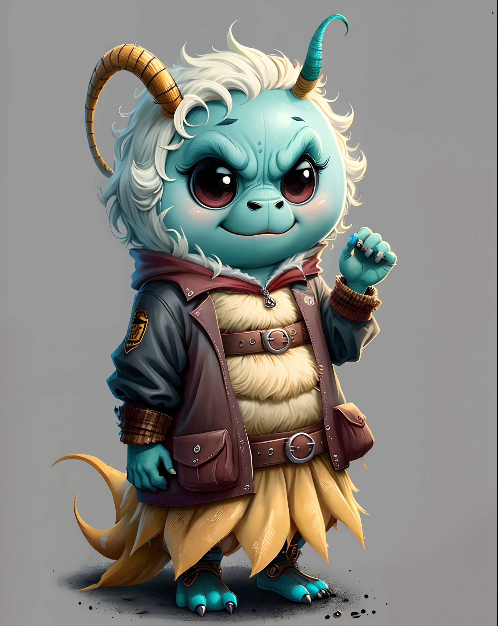 ((Bull Demon King)),cbzbb,cute, little, baby, beautiful, fantasy art, devian art, trending artstation, digital art, detailed, realistic, humanoide, character, tiny,cinematic shot,cinematic portrait of Bull Demon King, cute character as a Bull Demon King,Sun WuKong,