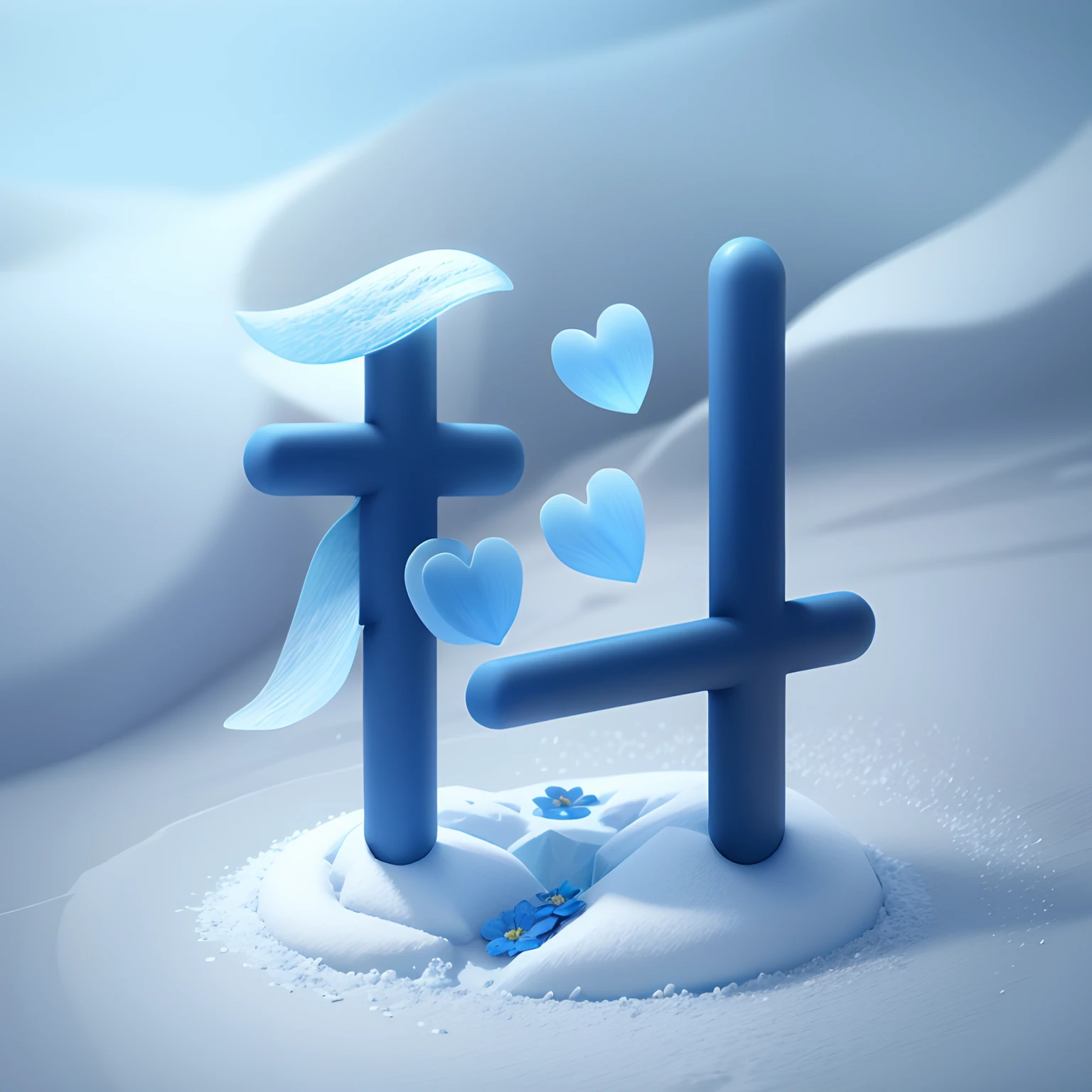 Blue flowers,Ice and snow,Frost flowers,Texture,Ice and snow