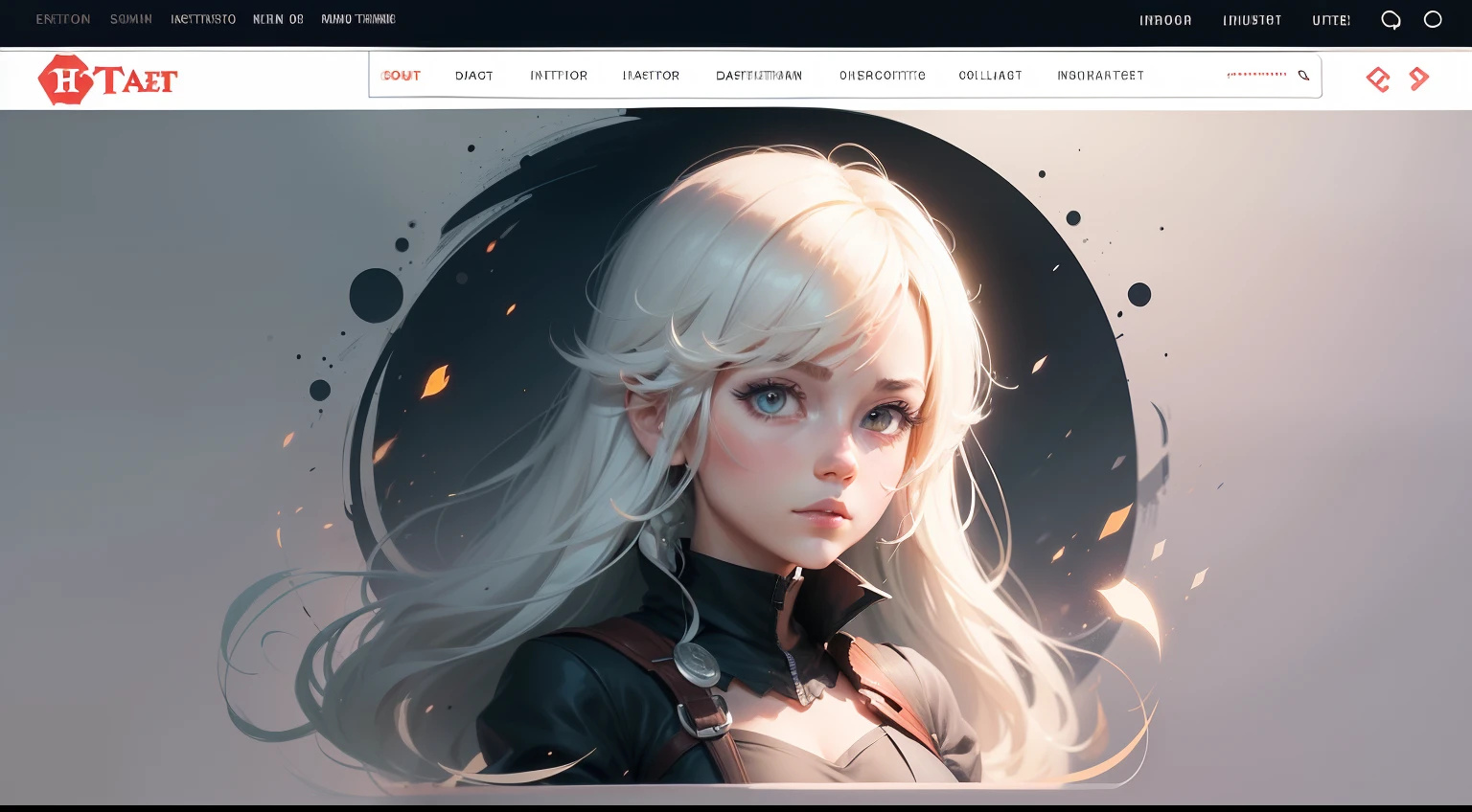 ((Try to create an illustration of a character on a web page))