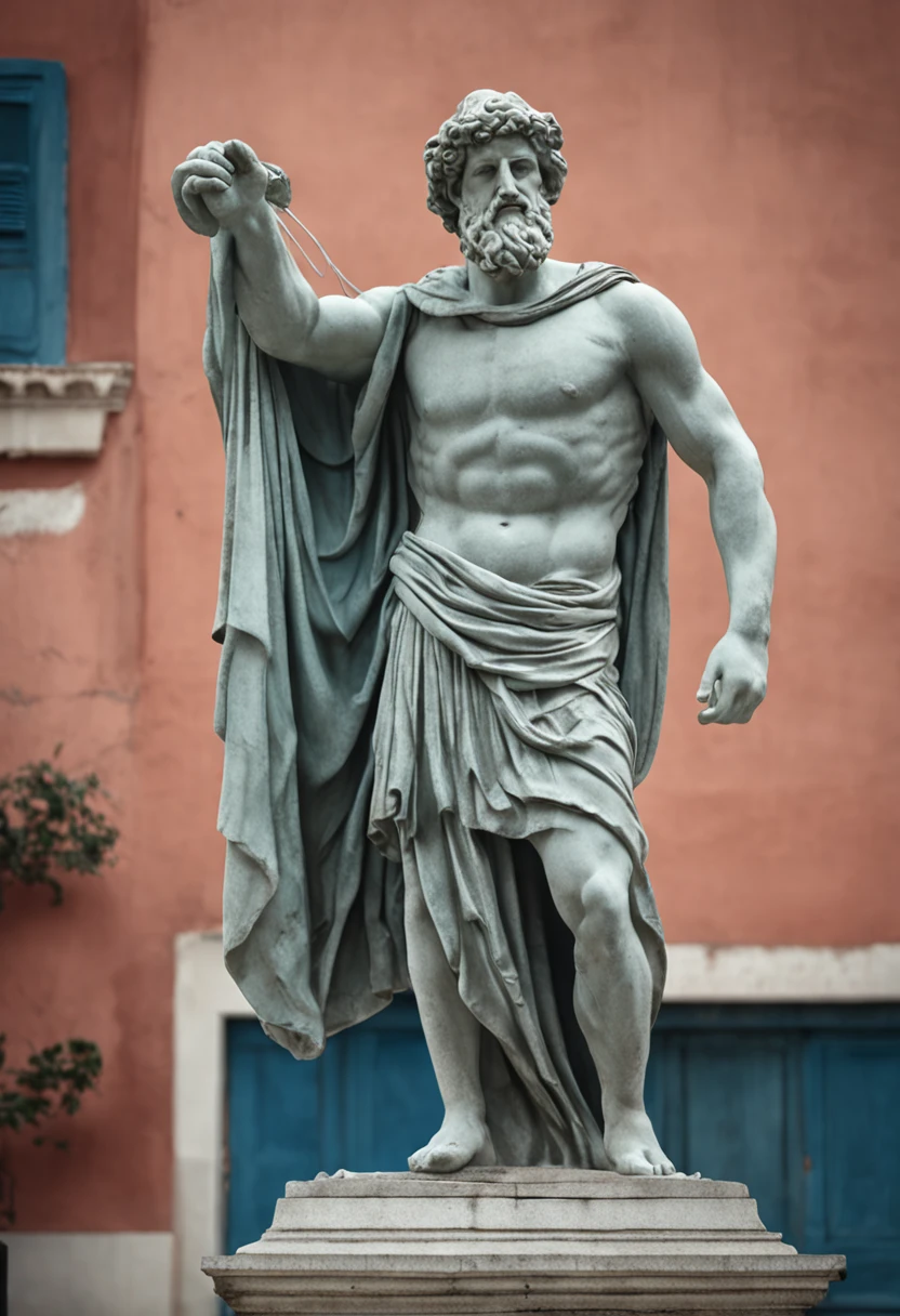 Greek statues showing stoic strength