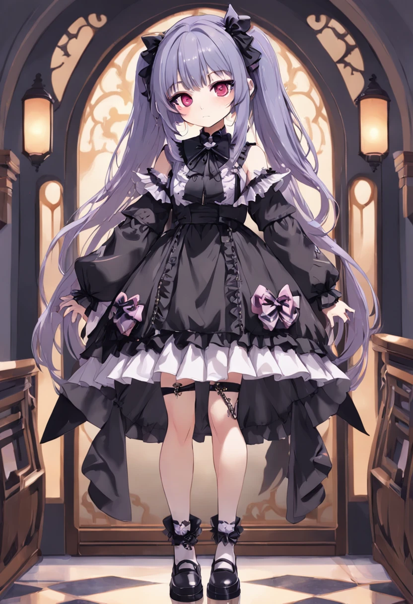 anime girl with gothic lolita streetwear outfit, full body adoptable, cute art style, cute colorful adorable, pretty anime character design, outfit design, colorful concept art, fullbody commission for, decora inspired illustrations, full body portrait of a short!