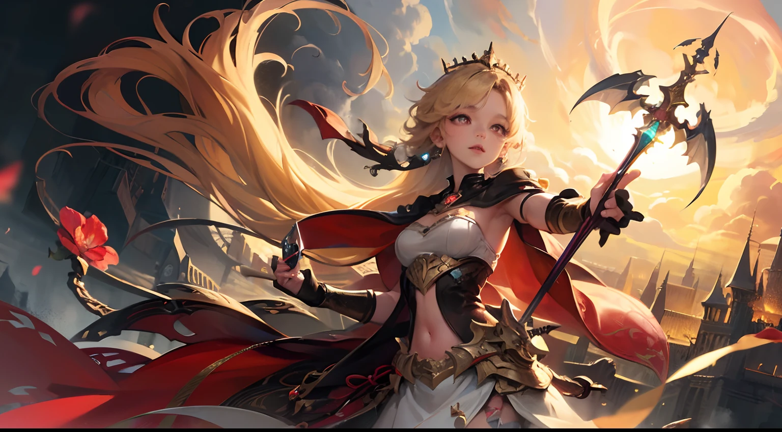 Octane Render、(Hyper-detailing: 1.15)、(Soft light、sharp: 1.2)、Cute Fantasy Princess、Sword Practice、I have a dragon、 stunning cgsociety, ((Cute Fantasy Princess)), intricate wlop, digital fantasy art ), Fantasyart, karol bak uhd, Fantasy Art Style, detailed fantasy digital art, 8k high quality detailed art