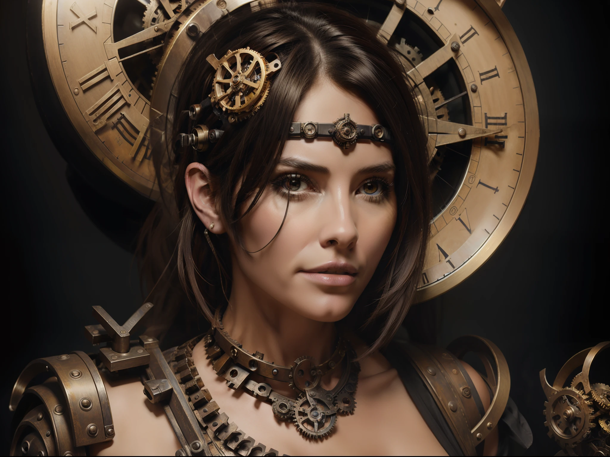 The anatomy of a Zoombie head made of clock gears, steampunk, Una pintura ultrafina y detallada de James Jean, octopath traveler, Ganador del concurso Behance, Vanitas, angular, Altermoderno, surrealista