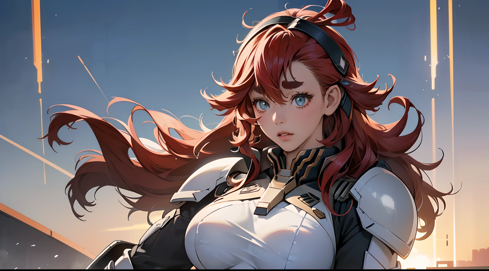 ver\(aethergazer\) ,masterpiece, best quality,incredibly absurdres,photo,portrait,(chiaroscuro,high contrast:1.1),perfect perspective,perfect shadow,ai is sb,(upper body:1.1),smile,ai is sb,backlighting,outdoors,blue sky, <lora:ver-1-000043:0.6>