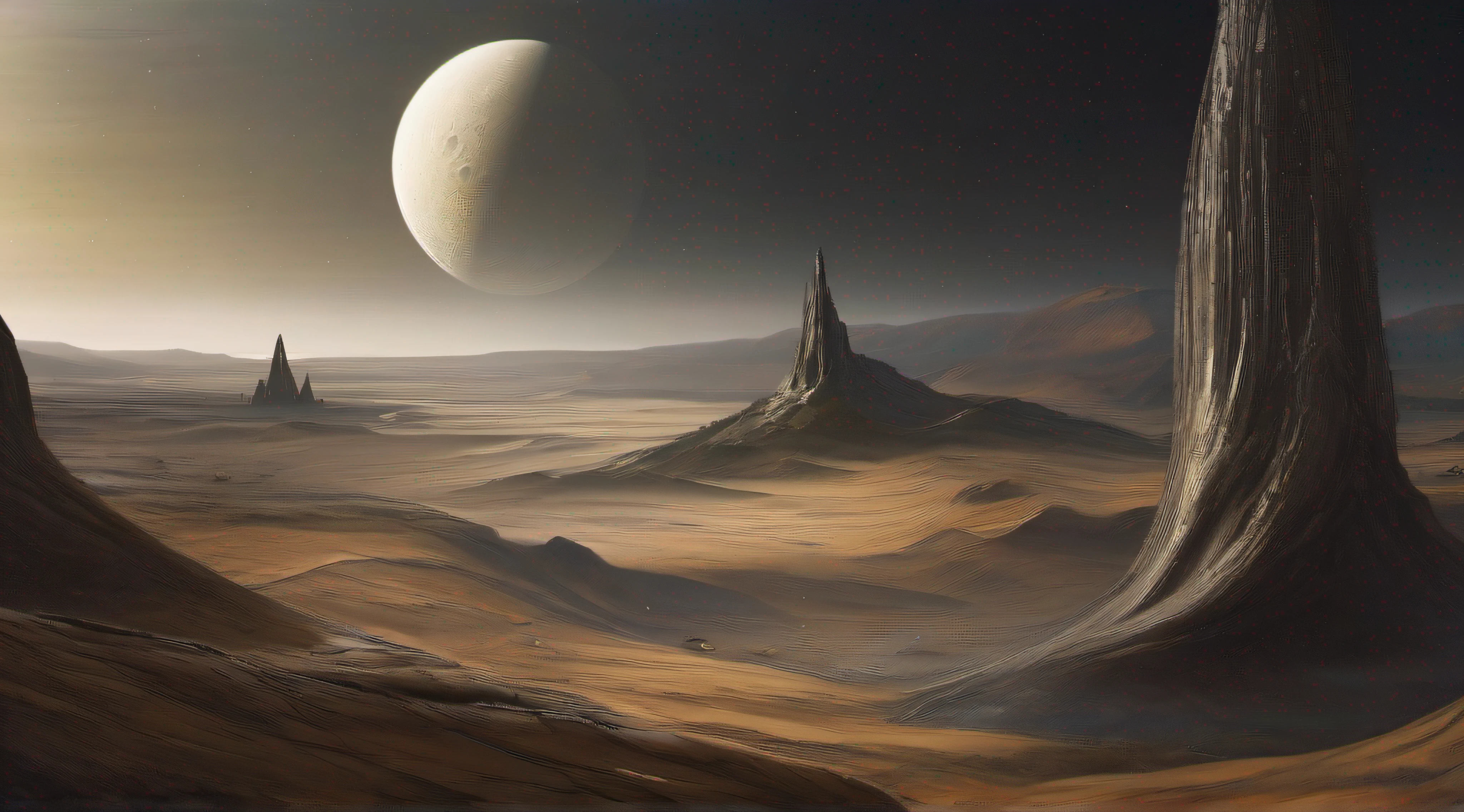 Visitante Lunar, Em algum recanto da lua, an otherworldly being roams the surface, as it stretches out into a ghostly landscape. The scene is a glimpse of a cosmic encounter, um momento em que mundos se tocam. Lunar light gives life to the alien figure, criando um contraste entre o desconhecido e o familiar. The atmosphere is charged with mystery, Like a fragment of an intergalactic dream