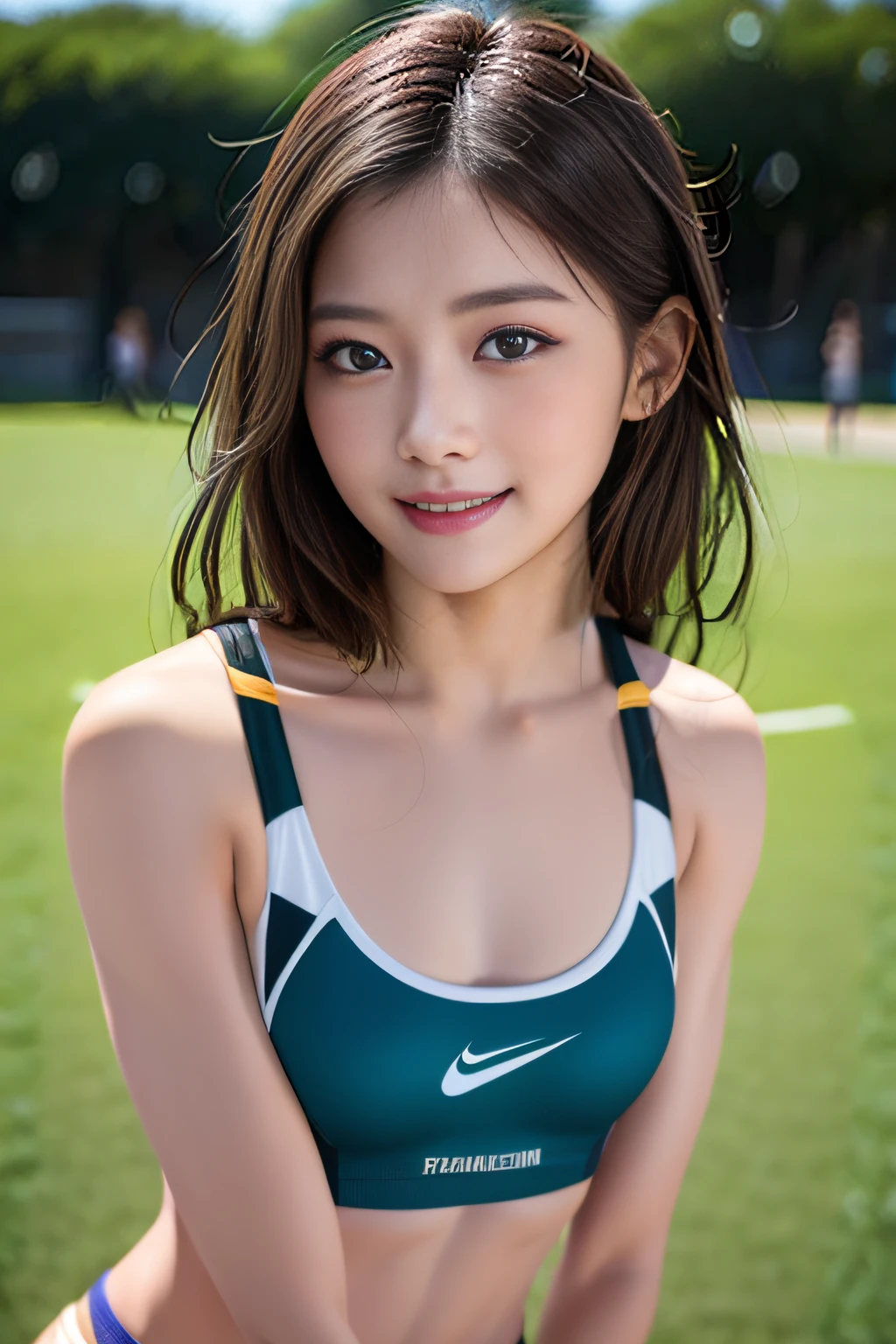 Track and field athletes' clothing、Navel Ejection、A sexy