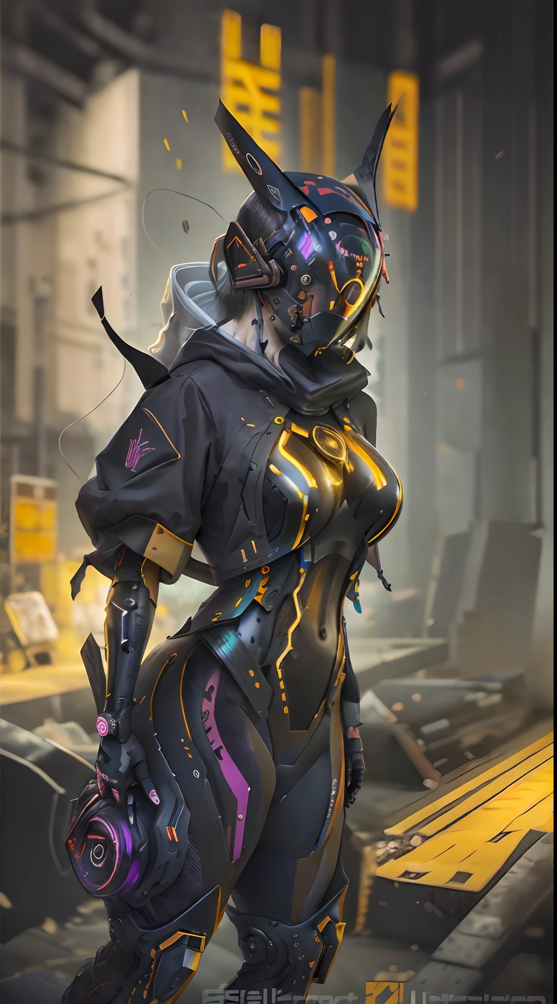 ((calidad superior, 8k, obra-prima: 1.3)), foco nítido: 1.2, solamente, foto y bruto, realista, obra-prima, mejor calidad, high resolusion, ultra detallado, artes oficiais, fondo de pantalla de Unity 8K, Fondo de pantalla oficial, Grumpy atmosphere, claroscuro, Celts, 1girl, 1mujer, casco, bodysuit, Bodysuit Preto, piel tensa, Ropa motera, ((muslos gruesos)), muslos gruesos, Orejas de animales, Traje de bicicleta, CUERO, pechos grandes,, Dinero clave, (((Desempaquetar))), innerboob, pose, Una persona en un cibercasco, Cyberhelmet blanco, estupendo, cerrar, motion lines, Buttom arriba arriba abajo, Cintura curvada hacia el lado sensual, hiper detallado, Neon lights, neon colors, cyberpunk, reflejos, brillante, Chispas, Shy and seductive posture, Estilo perfecto, (((mirando al espectador))), Atractivo cuerpo femenino, hermosa, hermosa, Most famous in the world, Front view,