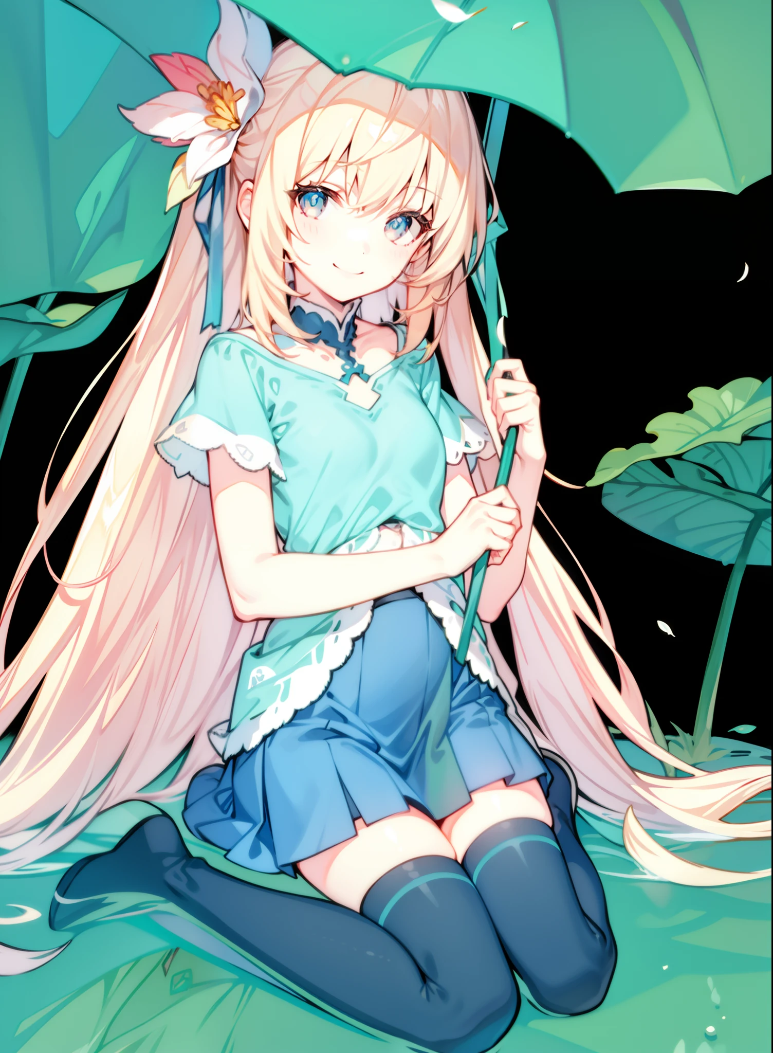 Quiet,smiling girl