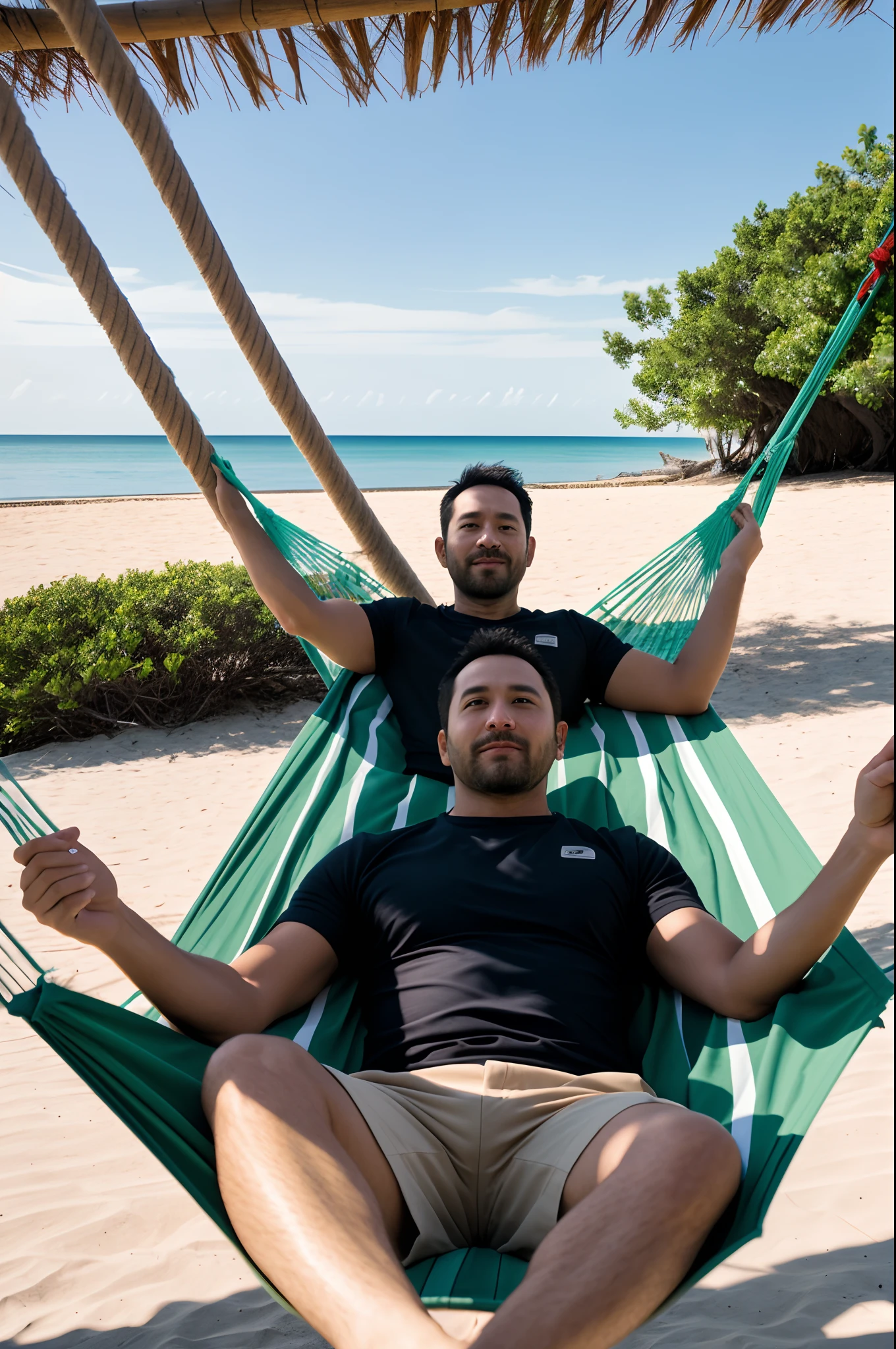 arafed man sitting in a hammock on the beach, 38 years old, 4 0 years old man, (38 years old), 3 , 3 6 years old old, 2 9 yearsears old, 35 ye5 years old, xi 3 2 - year - old