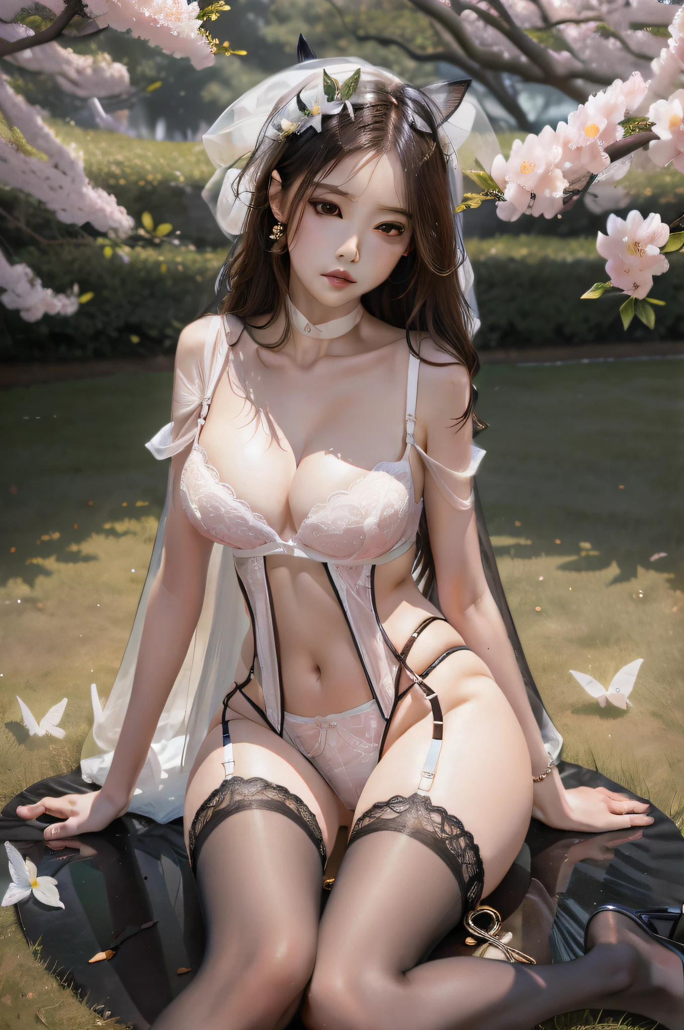 white bra,white panties,lying down