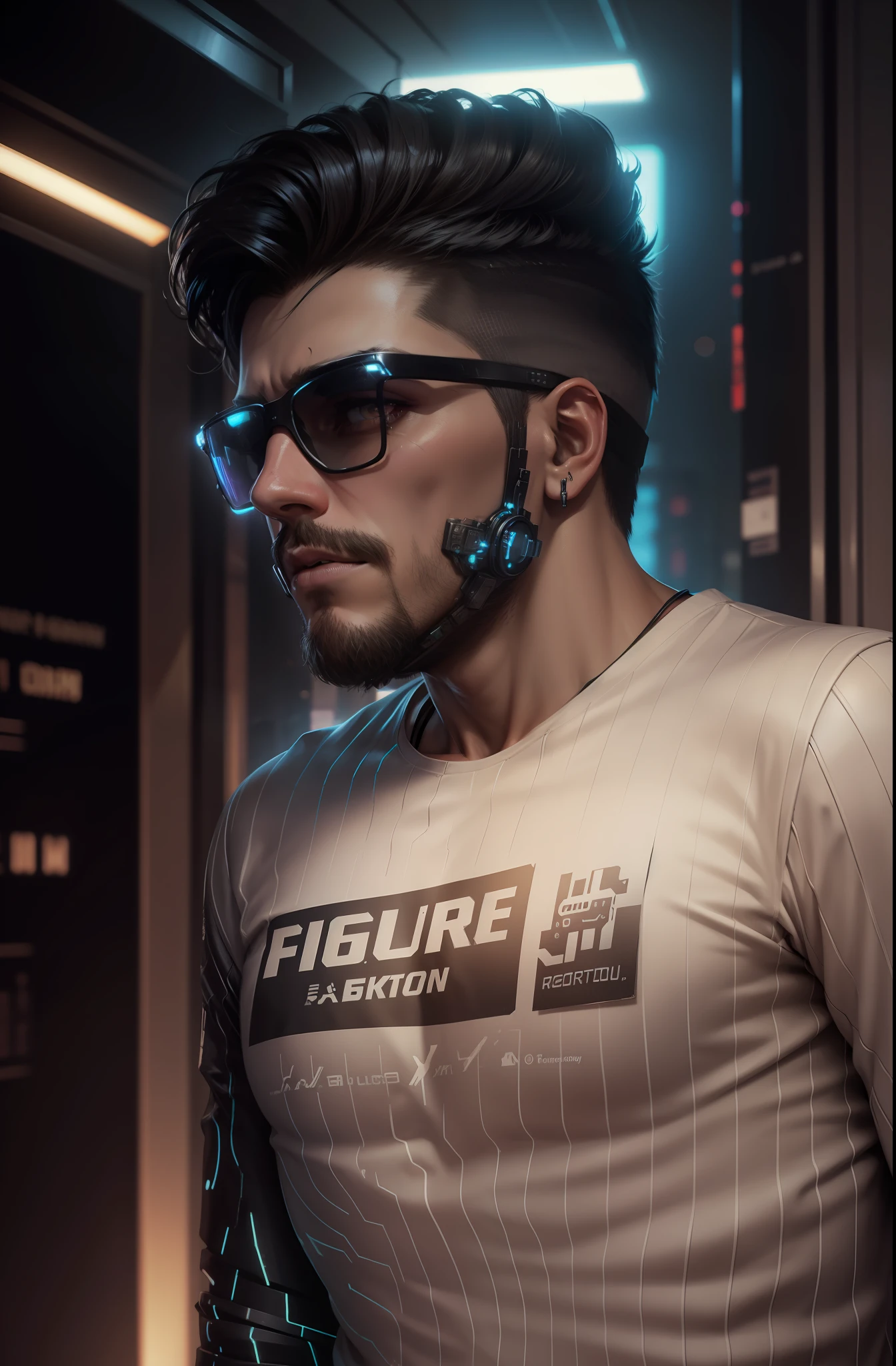 Change background cyberpunk ultra realistic full HD model boy