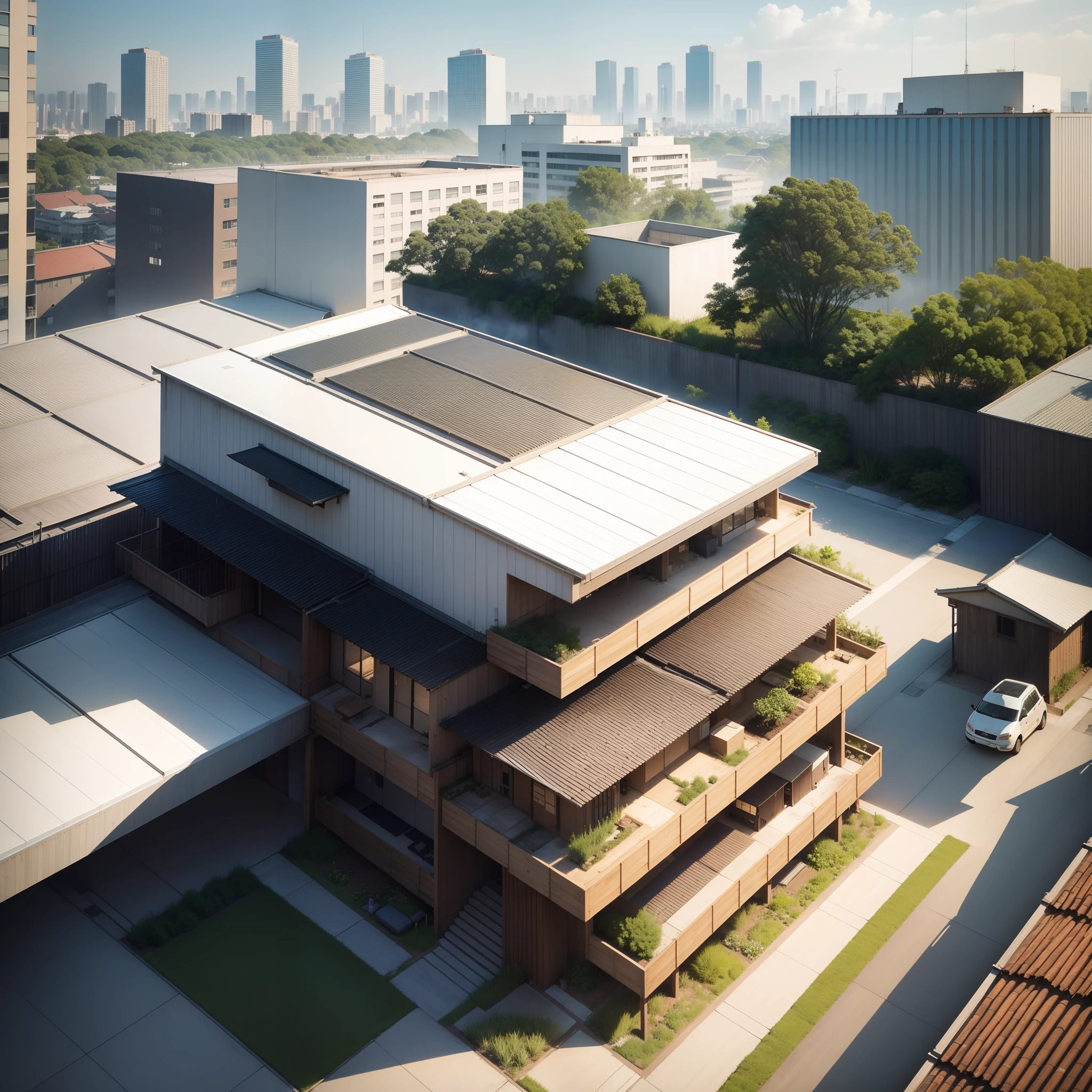 城市, On the rooftop, Urban farm, Urban living, Sustainability, tie