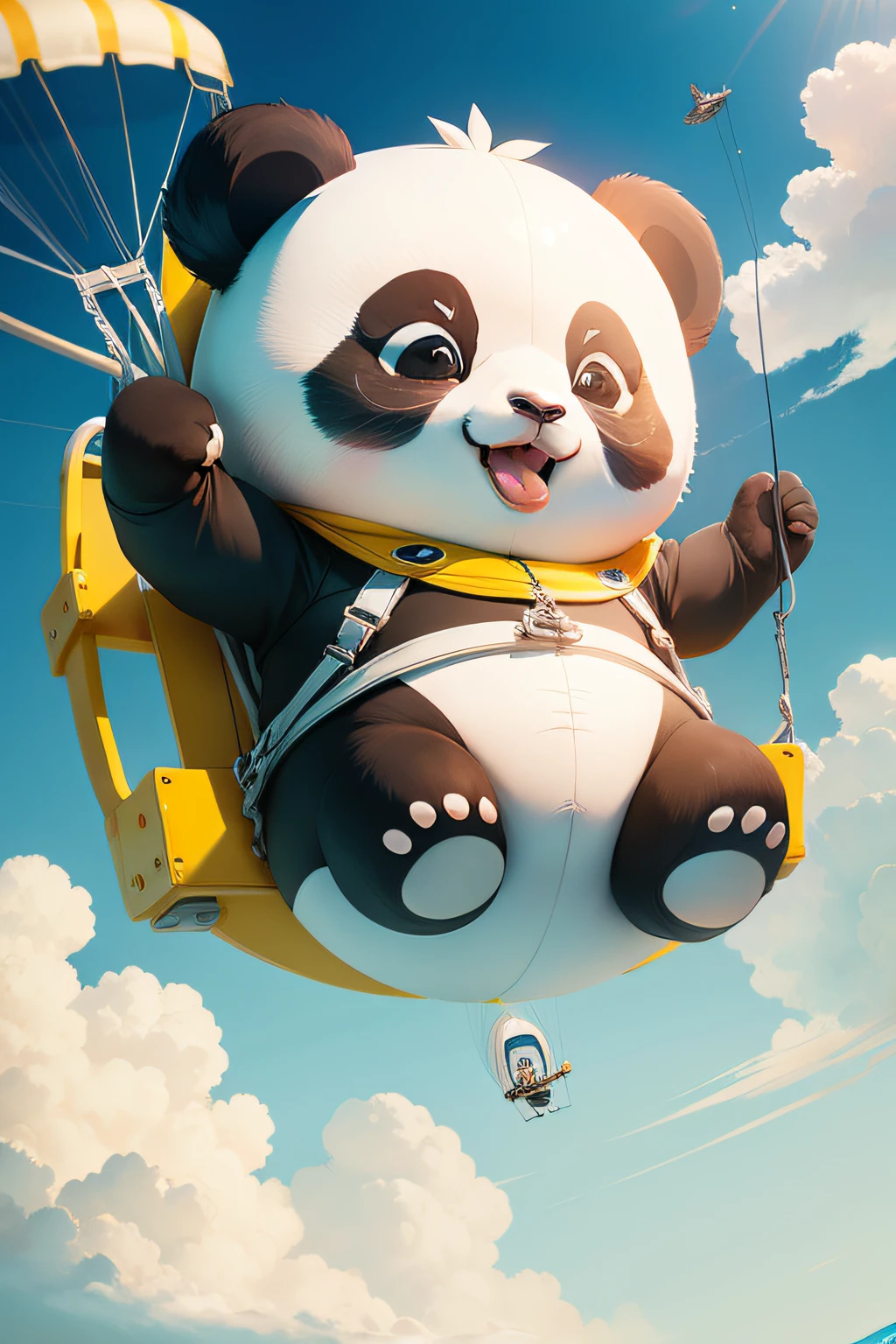 Parasailing Panda.cute.anime.]