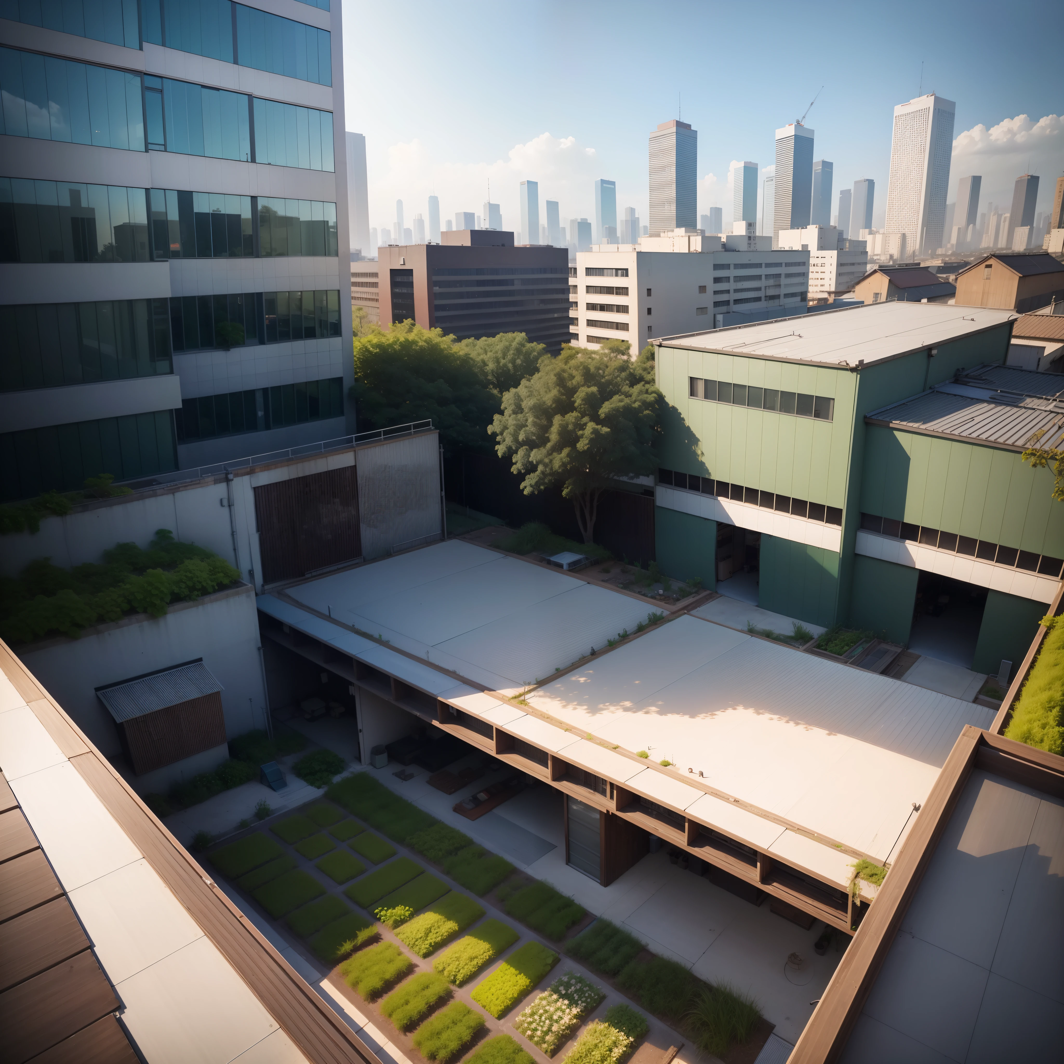 城市, On the rooftop, Urban farm, Urban living, Sustainability, tie