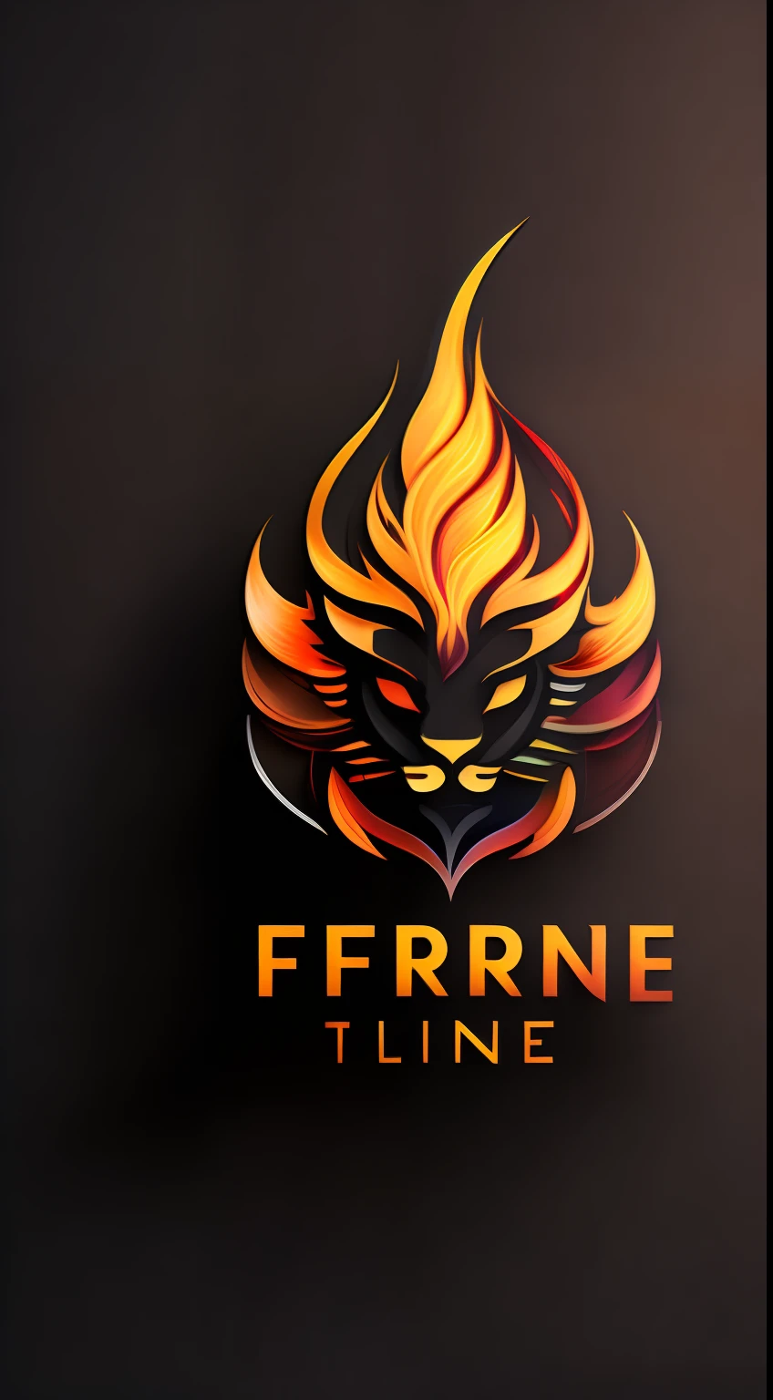 impresionante, arte vectorial, Creative logo design, Logo with Lion text, Artistic logo of Fire Line, Color design, Minimalista y puro - fuego , agregar efecto al final