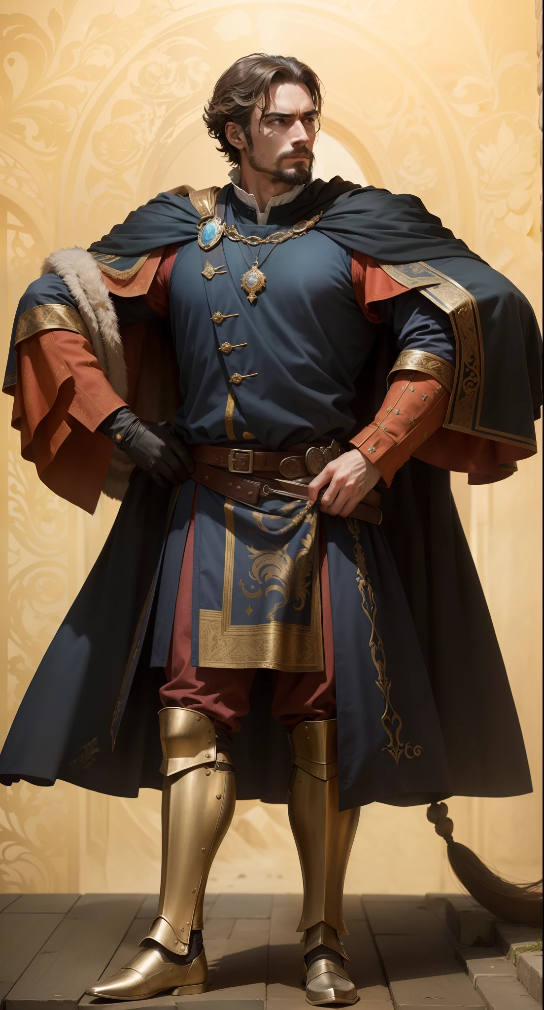 Afonso de Albuquerque, 16th century, renaissance, viceroy, governor, conquistador, Duke of Goa,  rich,middle-aged, Portuguese, handsome, brutal, man, Magnificent, hero, ill-fated warlike, cunning,ambitious,decisiveness, the greatest of all the times, great, daring,energetic, neat, knowledgeable, curious, ambitious, intelligent, clever, solid, strong, powerful, realistic, loyal, ready to fight, sophisticated, majesty, Machiavellian, elegant, tough, serious, angry, fierce,supportive, diligent, obsessive, cunning, cruel, unhappy, arrogant