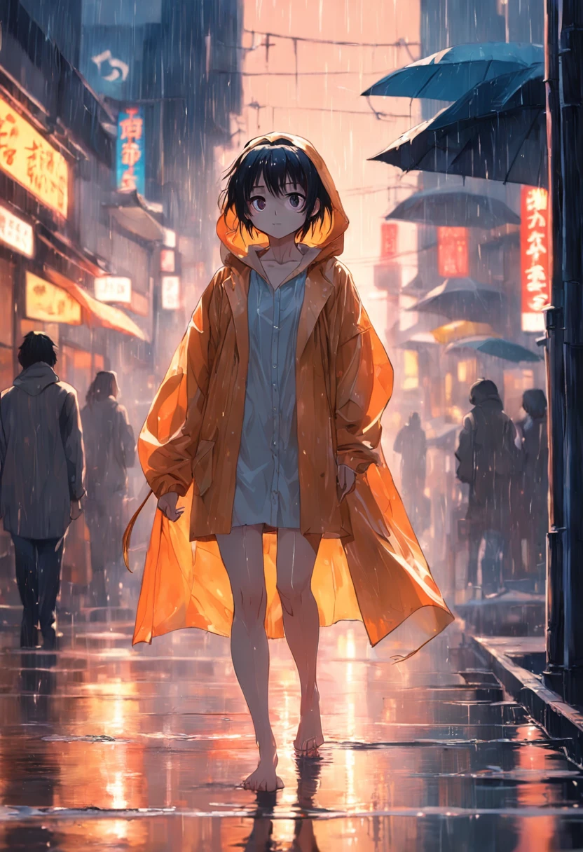 Naked raincoat、stroll、Seen by passers-by、Ashamed、Feels、best qualtiy、Very delicate、