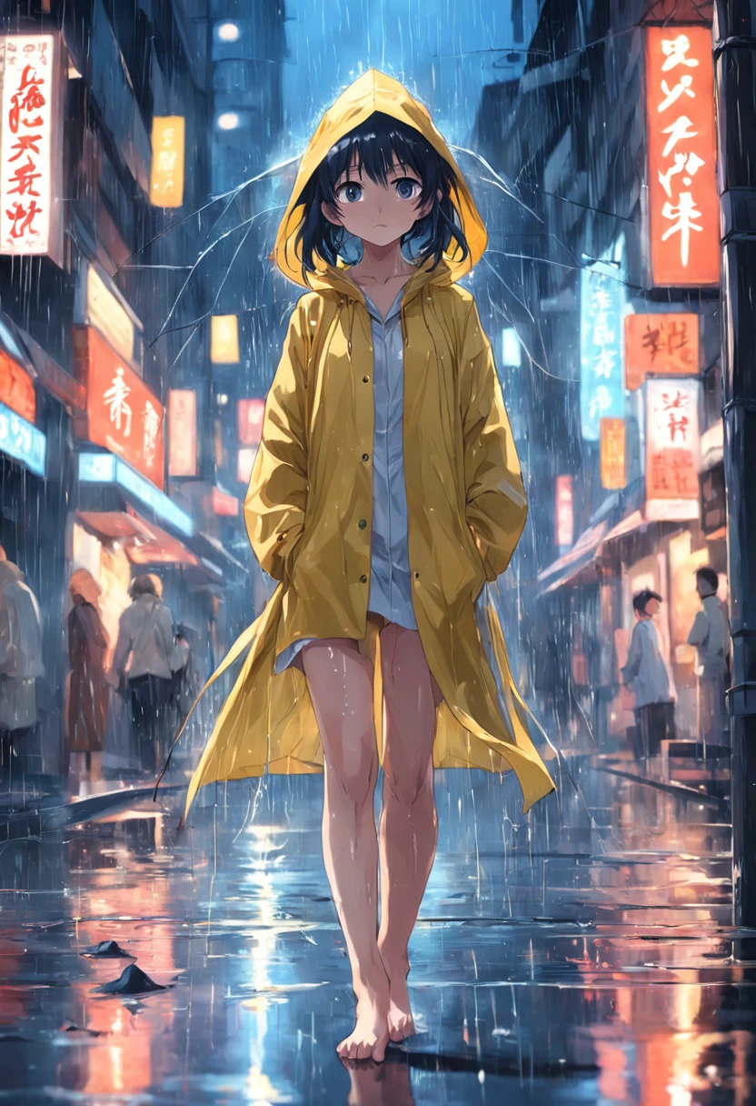 Naked raincoat、stroll、Seen by passers-by、Ashamed、Feels、best qualtiy、Very delicate、
