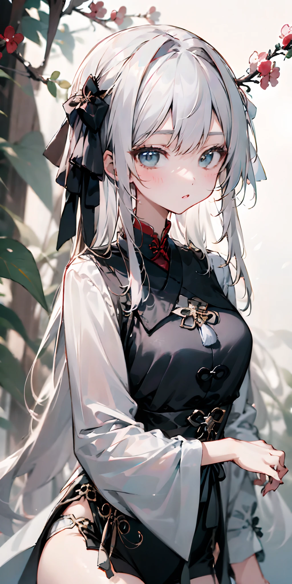 White-haired young girl，比基尼