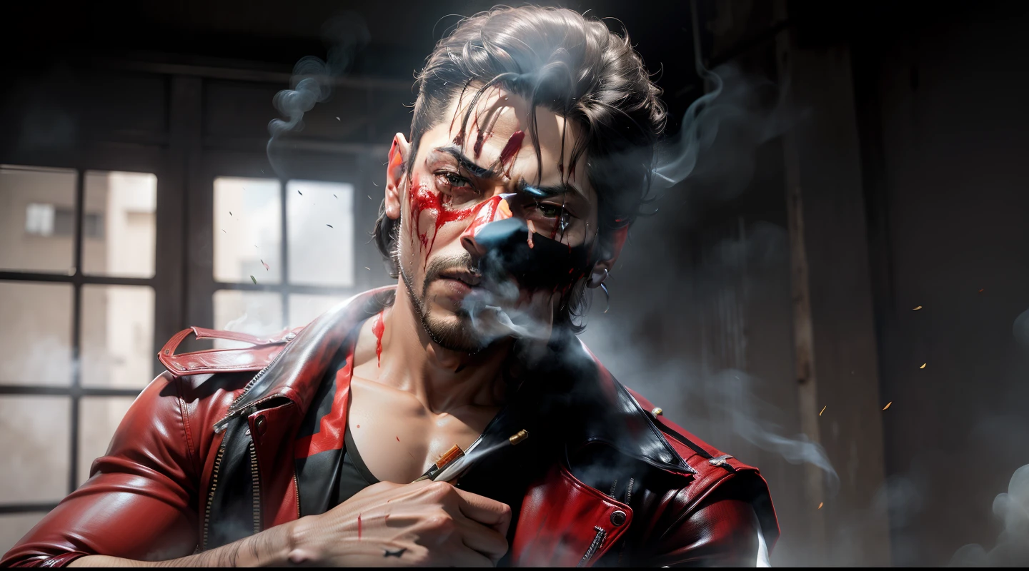 real face. realstik. oily. hdr. background change. shahrukh khan. smoke. blood.