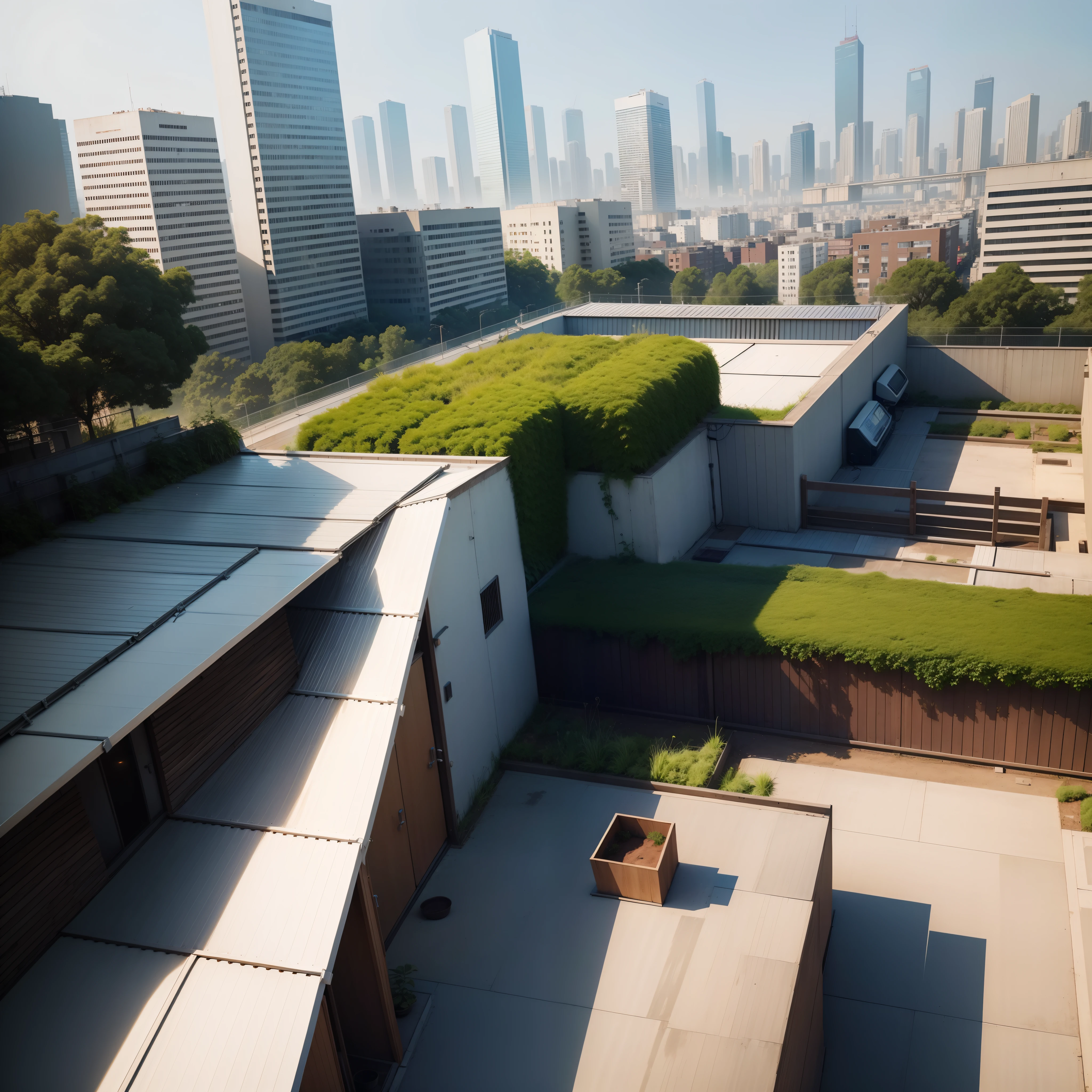 城市, On the rooftop, Urban farm, Urban living, Sustainability, tie