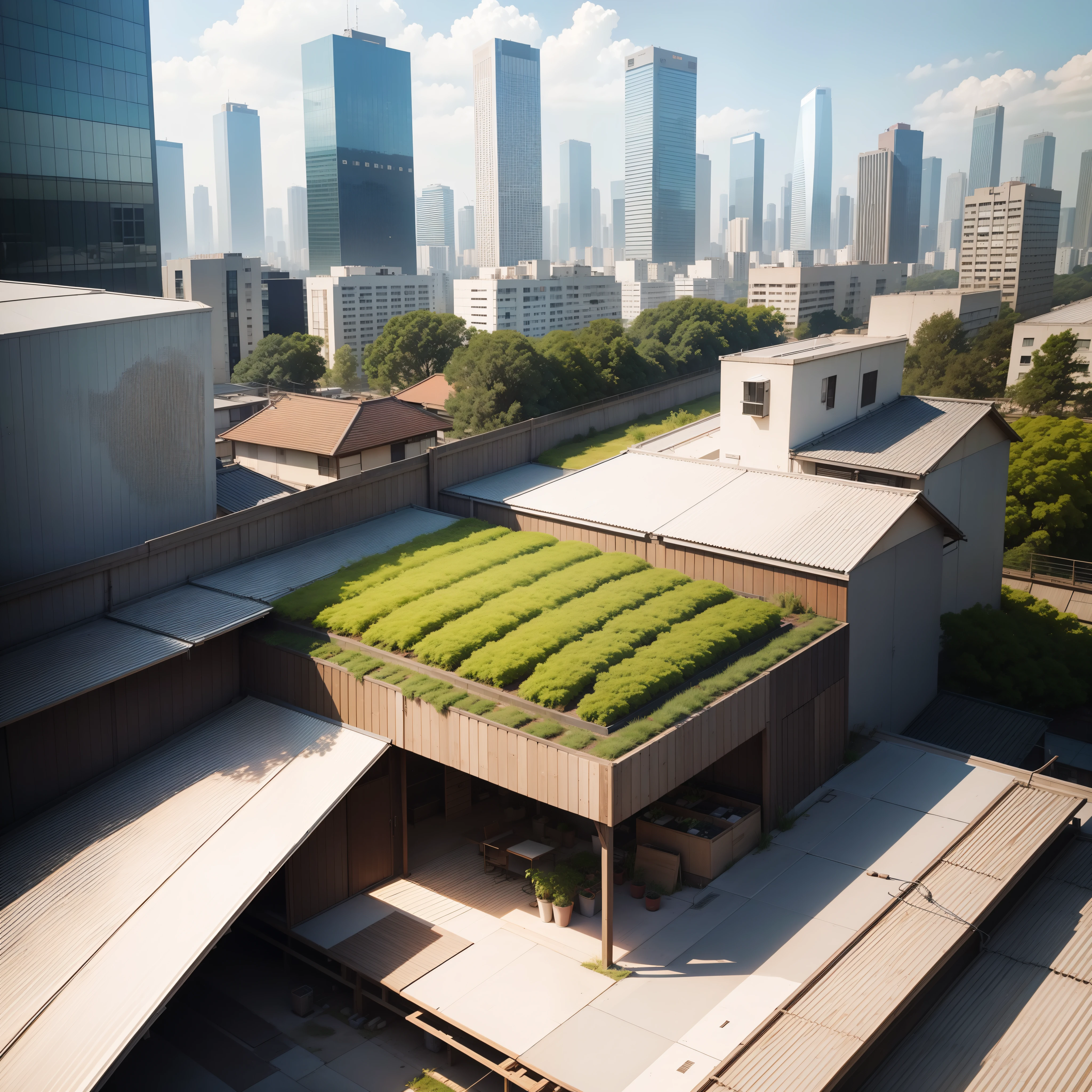 城市, On the rooftop, Urban farm, Urban living, Sustainability, tie