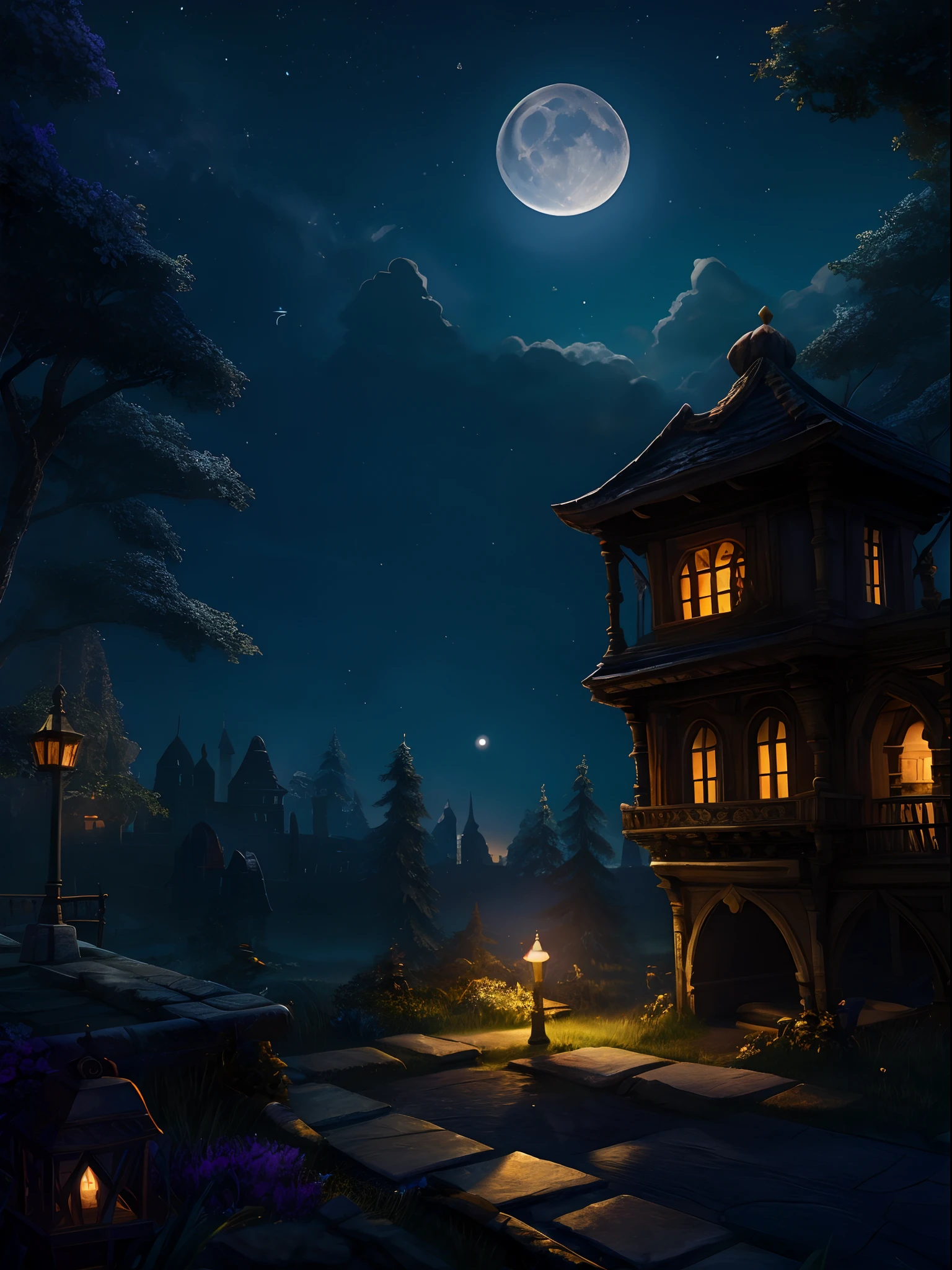 "Uncover hidden treasures and unravel mysteries in the moonlit shadows of a slumbering city during a serene night adventure."