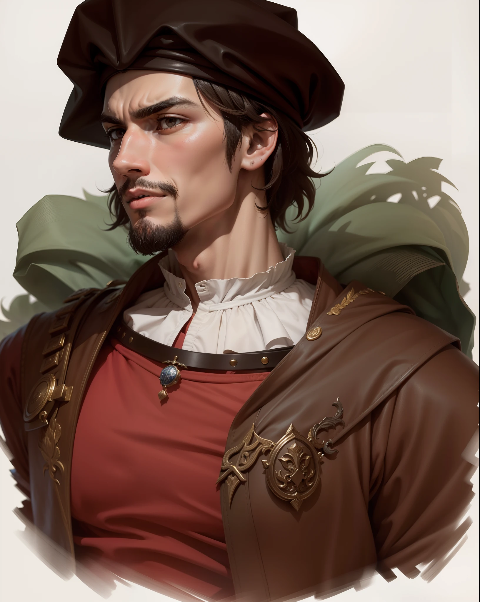 Diogo Cao, 16th century, renaissance, navigator, explorer, modest, middle-aged, Portuguese, man, hero, ill-fated, decisiveness, daring,energetic, resilence, neat, curious, ambitious, intelligent, solid, strong, realistic, ready to fight, tough, serious, angry, fierce, diligent, obsessive, cunning, happy