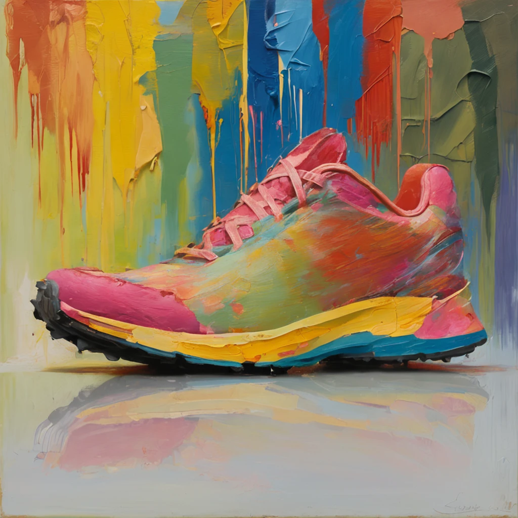 Close up of running shoes、run、athletic field、Composition seen from the side、Close-up of the feet of one runner running