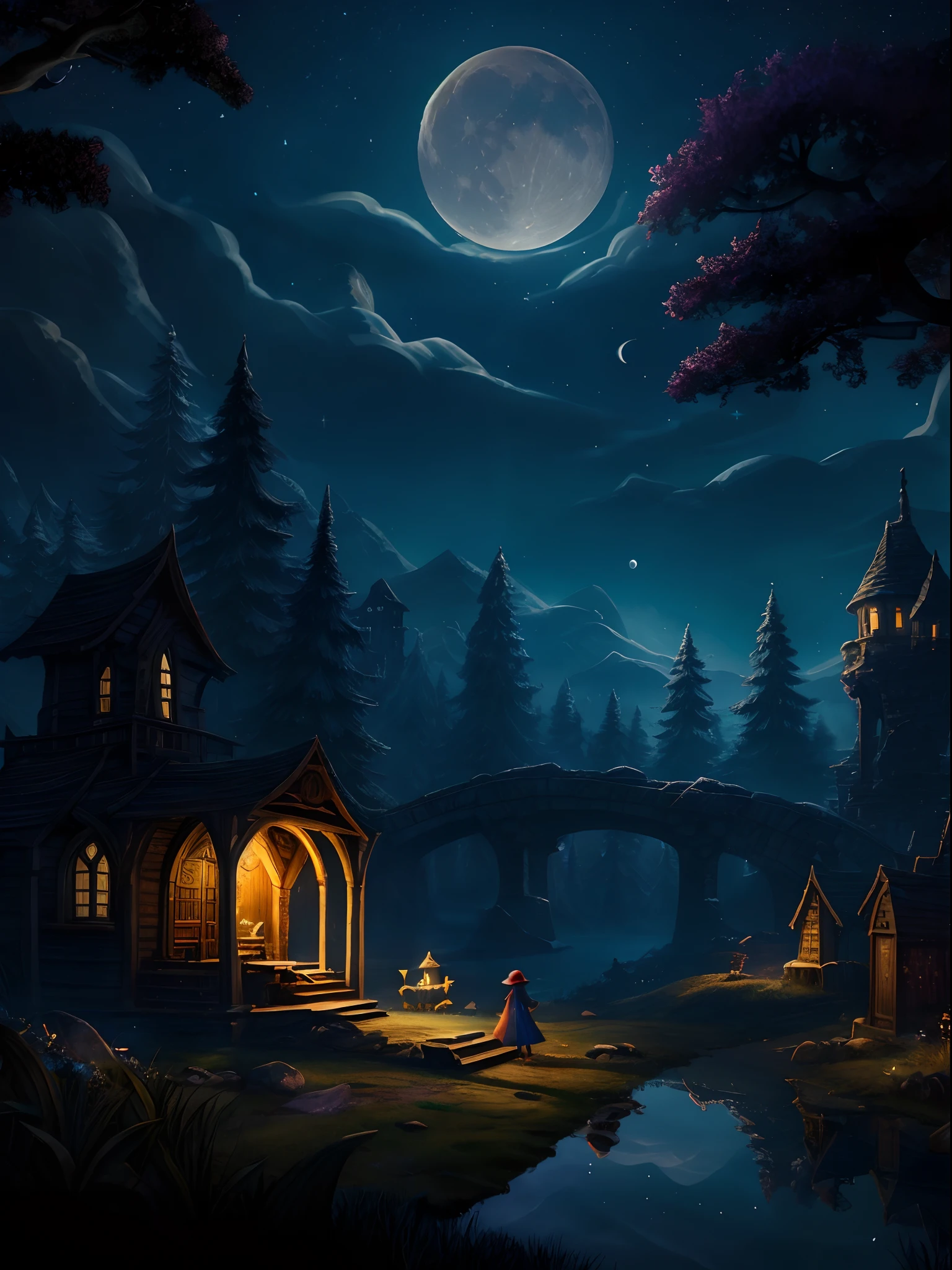 "Uncover hidden treasures and unravel mysteries in the moonlit shadows of a slumbering city during a serene night adventure."