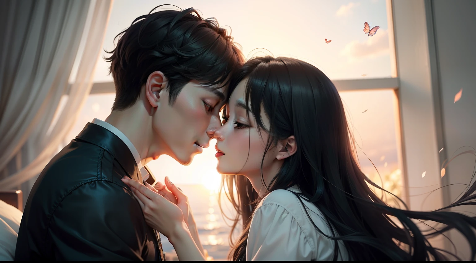 To love someone is to want to see him happy,Such a desire is deeply rooted in our hearts。Whether we are together or leaving,All hope to find a way,Let the feelings pass on forever。
