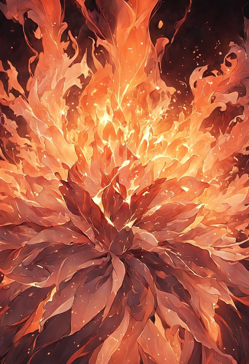 Closeup do fogo no fundo preto e no fundo preto, fractal de chama, arte generativa altamente detalhada, Textura da chama, intrincadas imagens de chamas sobrepostas, fundo do inferno, pinturas abstratas. 8k, fundo do fogo fractal, Spinning flames in the background, Paint spills smoke, Fogo em redemoinho, arte digital 4k inquietante, a little smoke and fire, arte generativa do algoritmo houdini，Fluids, White Bauhinia flowers, white orchid, white bauhinia variegata