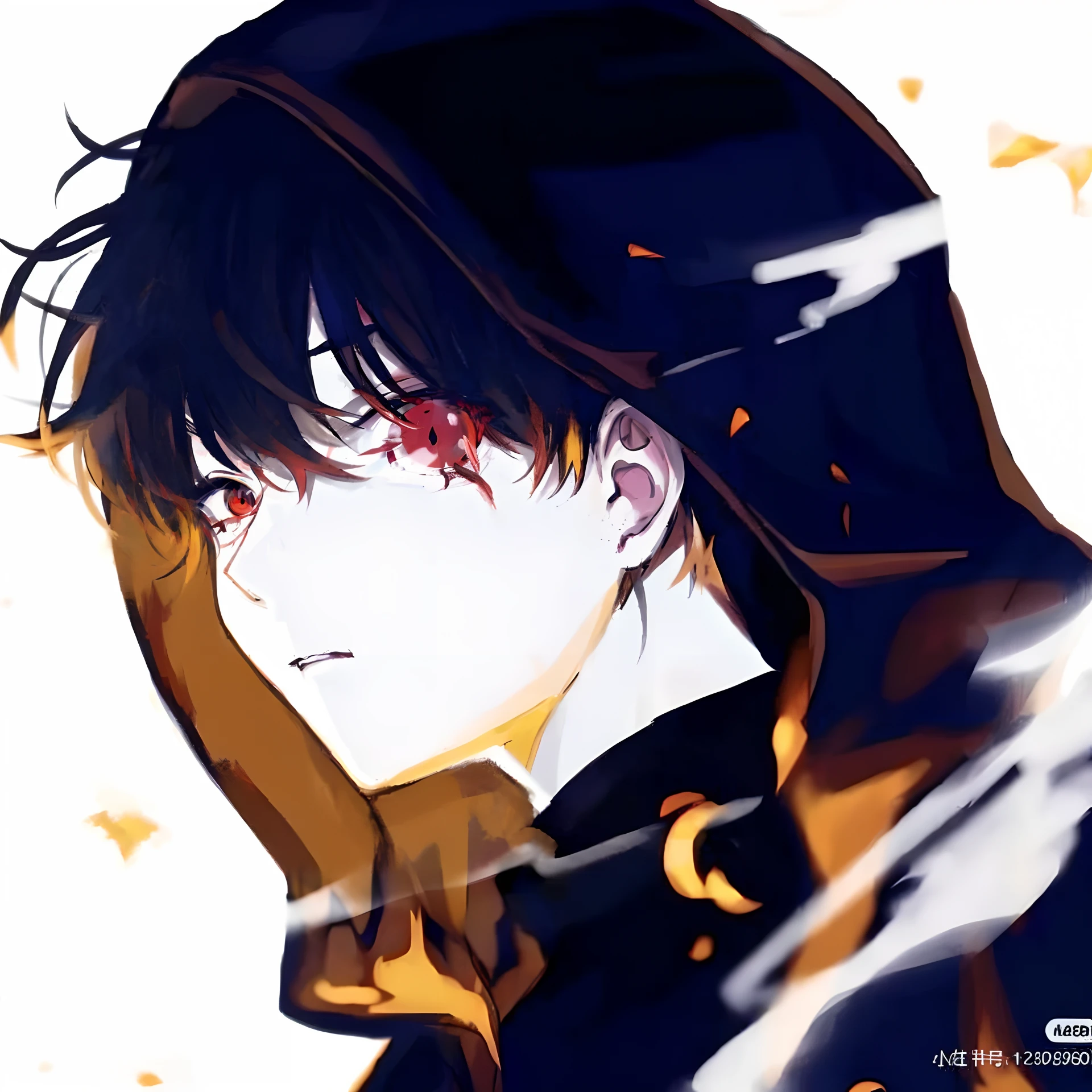 Anime boy with black hair and red eyes in a hoodie, anime wallaper, handsome guy in demon killer art, Tokyo Ghoul, Male anime style, hijikata toushirou of gintama, comic strip, High Quality Anime Art Style, his eyes are bleeding intense, trigger anime artstyle, made with anime painter studio, Epic anime style, male anime character